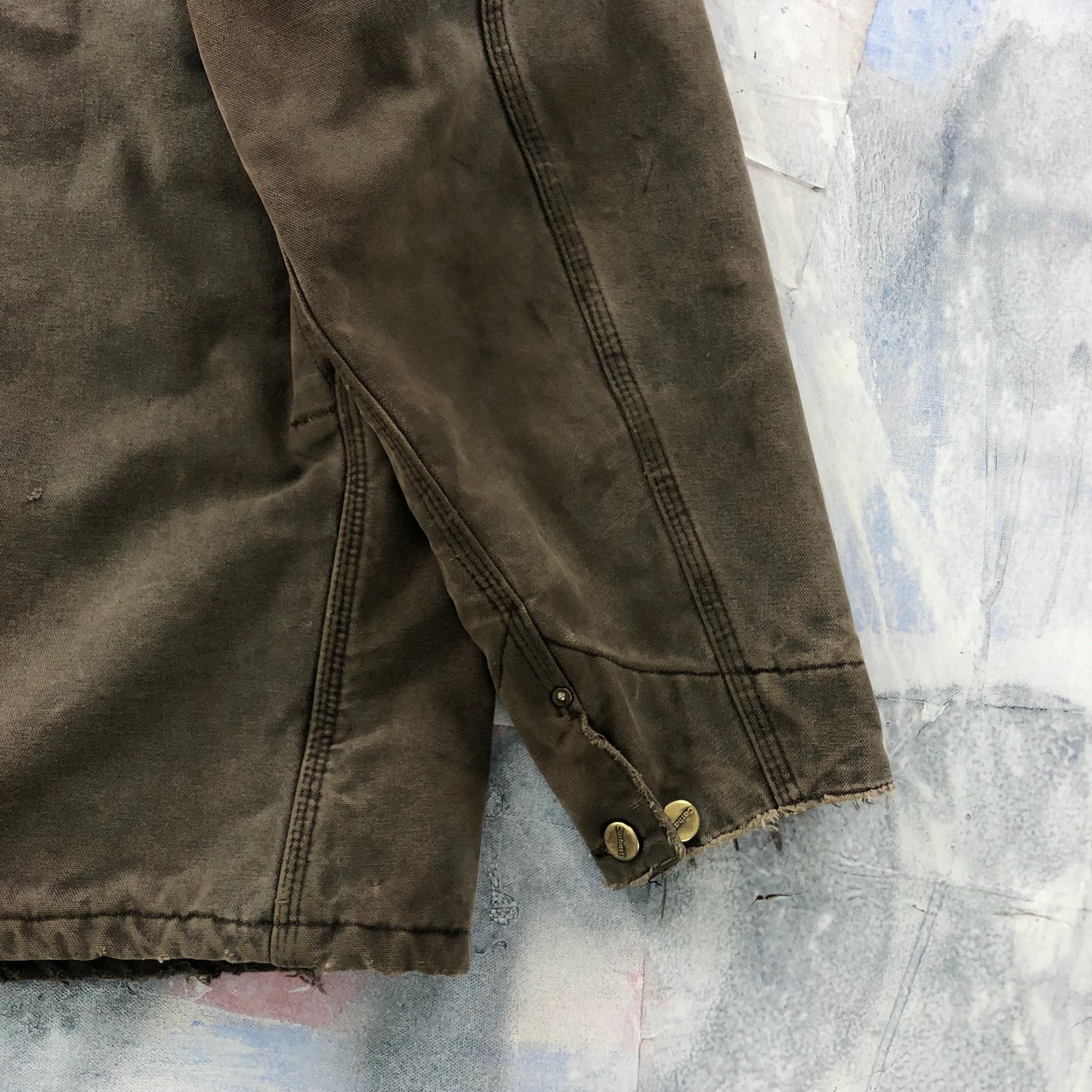 Vintage Carhartt C02 Blanket Lined Workwear Chore Button Jacket L