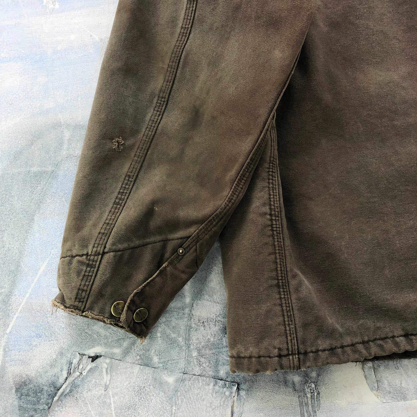 Vintage Carhartt C02 Blanket Lined Workwear Chore Button Jacket L