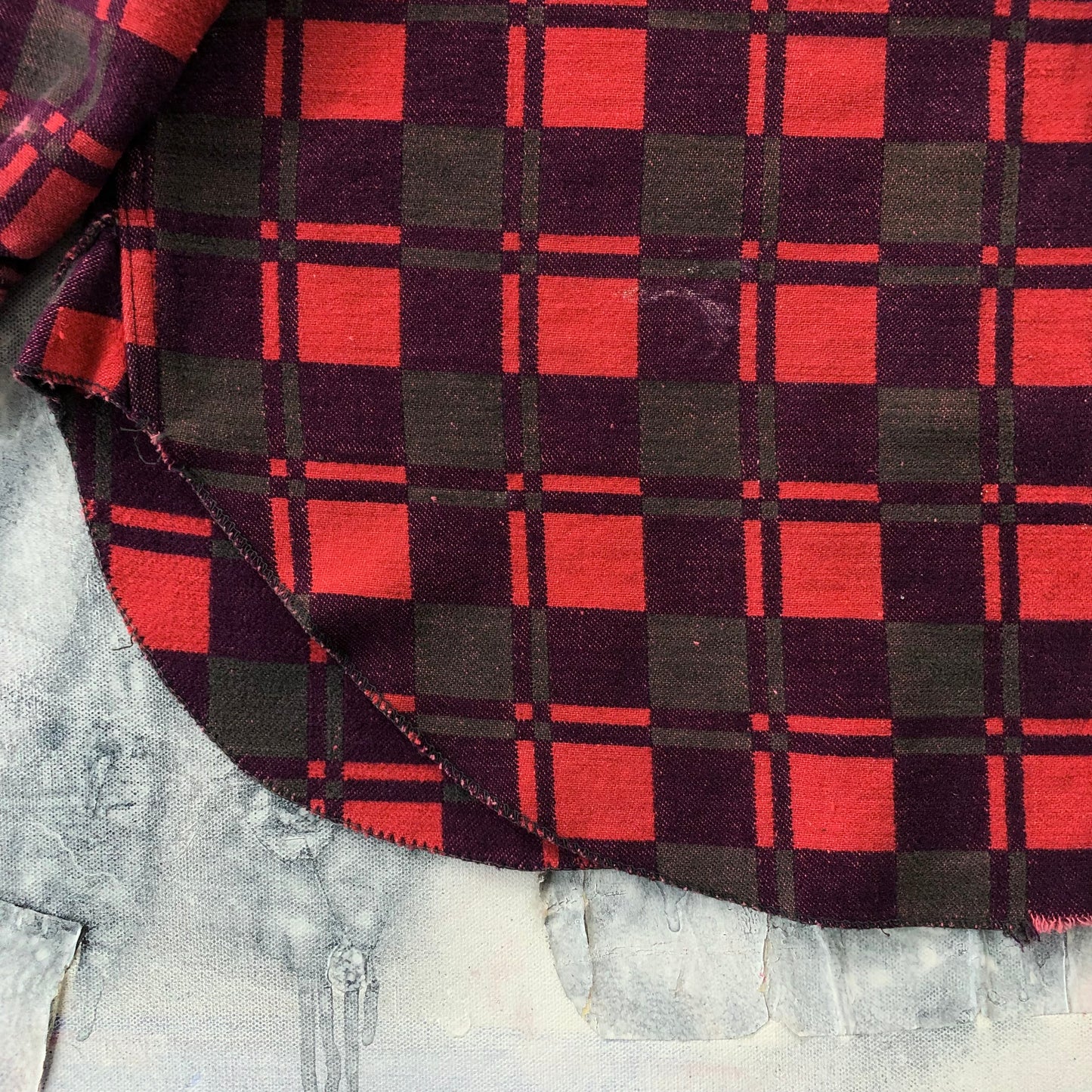 Vintage 70s Champion Plaid Button Flannel Shirt L