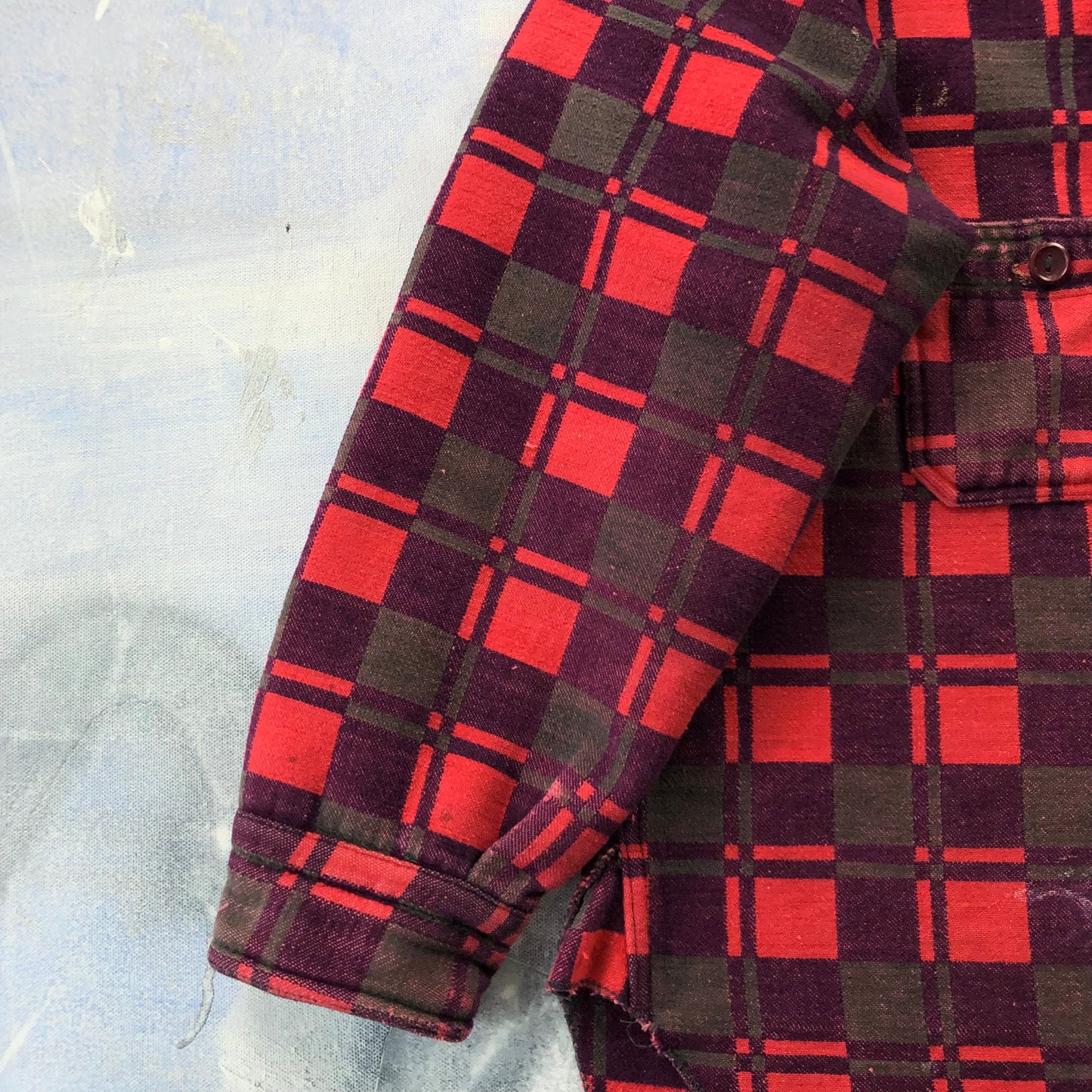 Vintage 70s Champion Plaid Button Flannel Shirt L