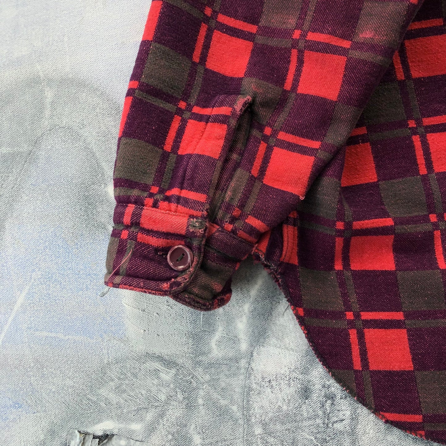 Vintage 70s Champion Plaid Button Flannel Shirt L