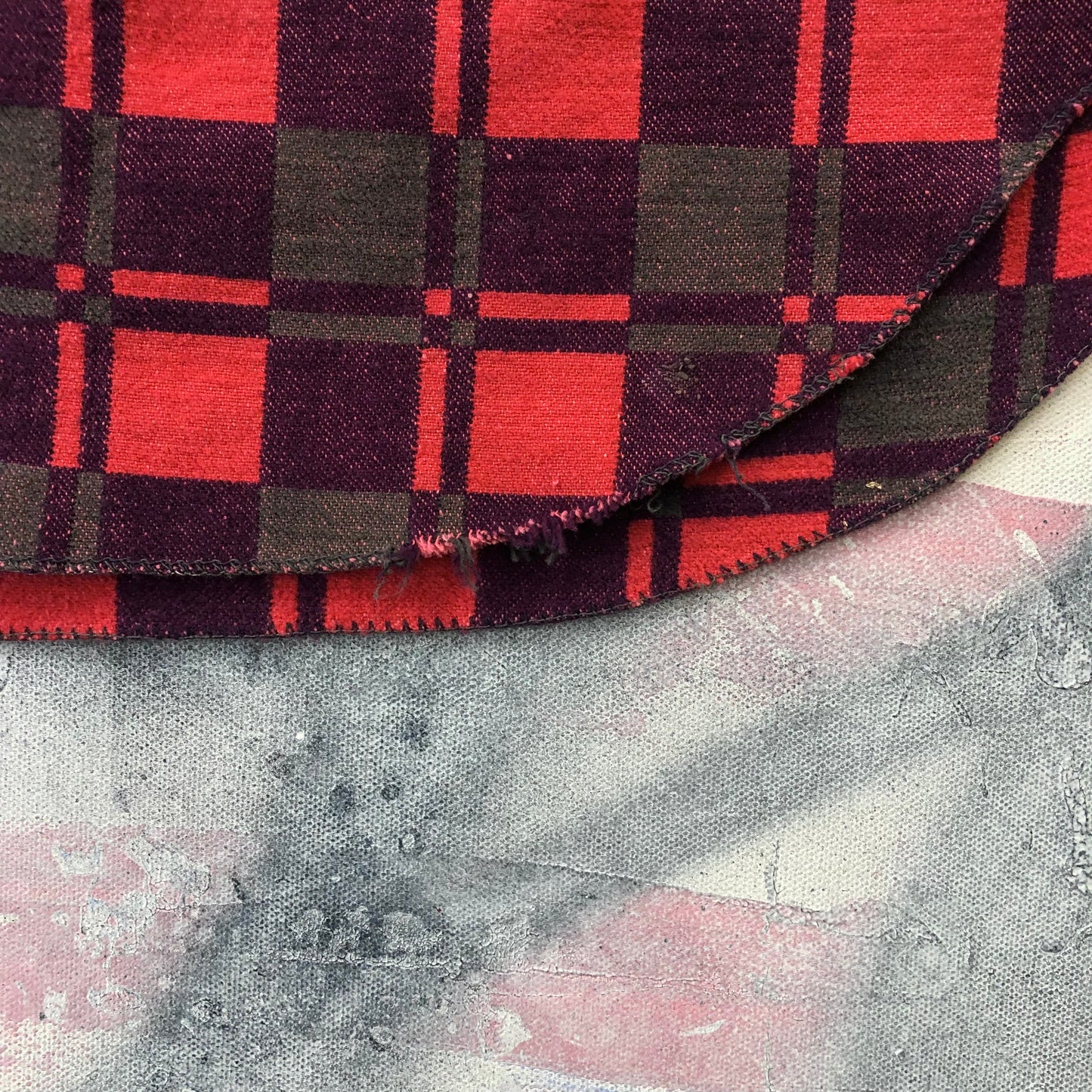 Vintage 70s Champion Plaid Button Flannel Shirt L