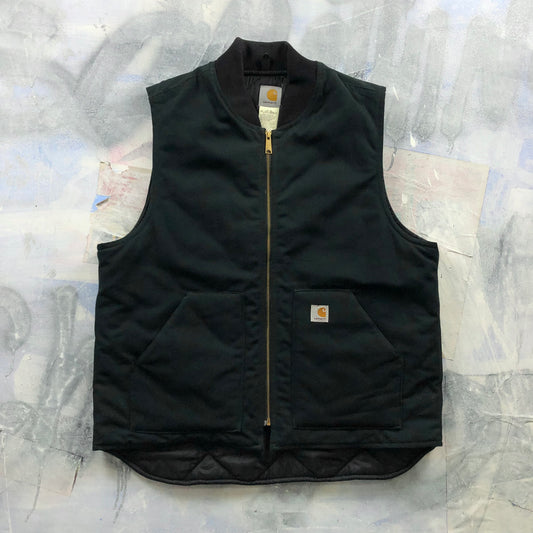 Vintage Carhartt V01 Quilted Lined Workwear Zip Vest XL