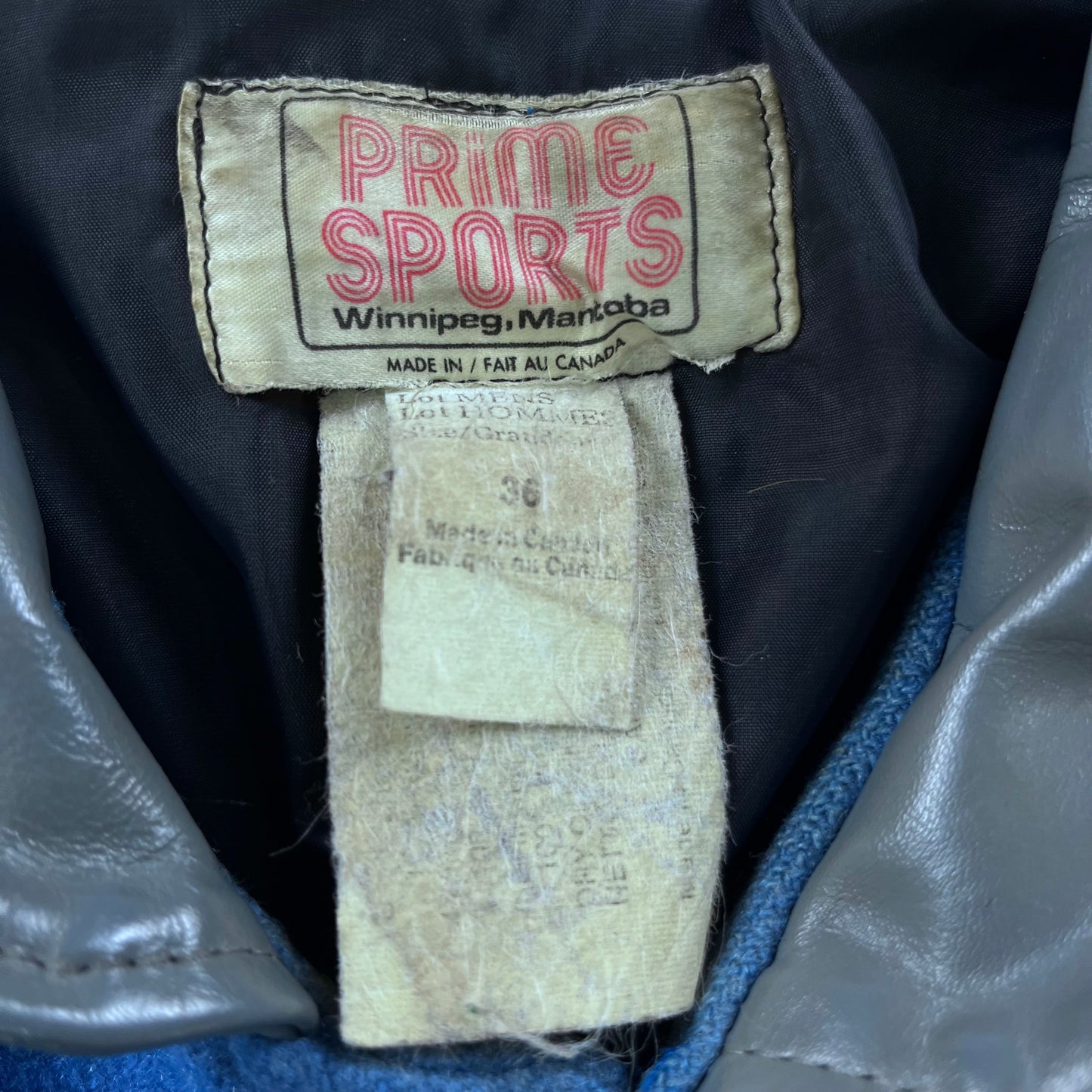 Vintage 80s Point Grey Highschool Letterman Button Jacket S
