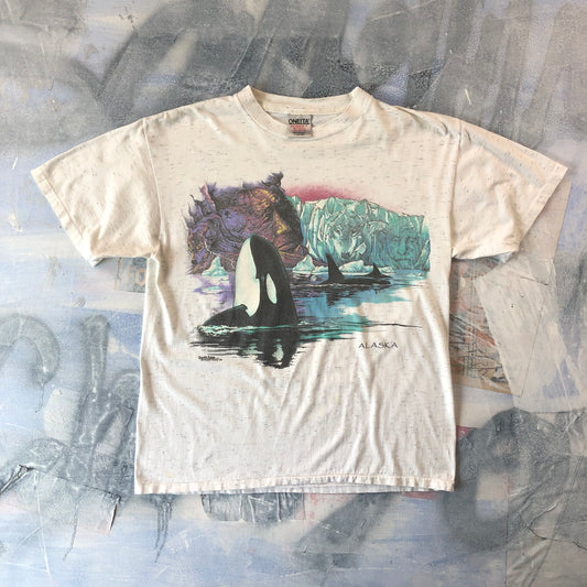 Vintage 90s Earth Zone Mitchell Moore Alaska T Shirt L