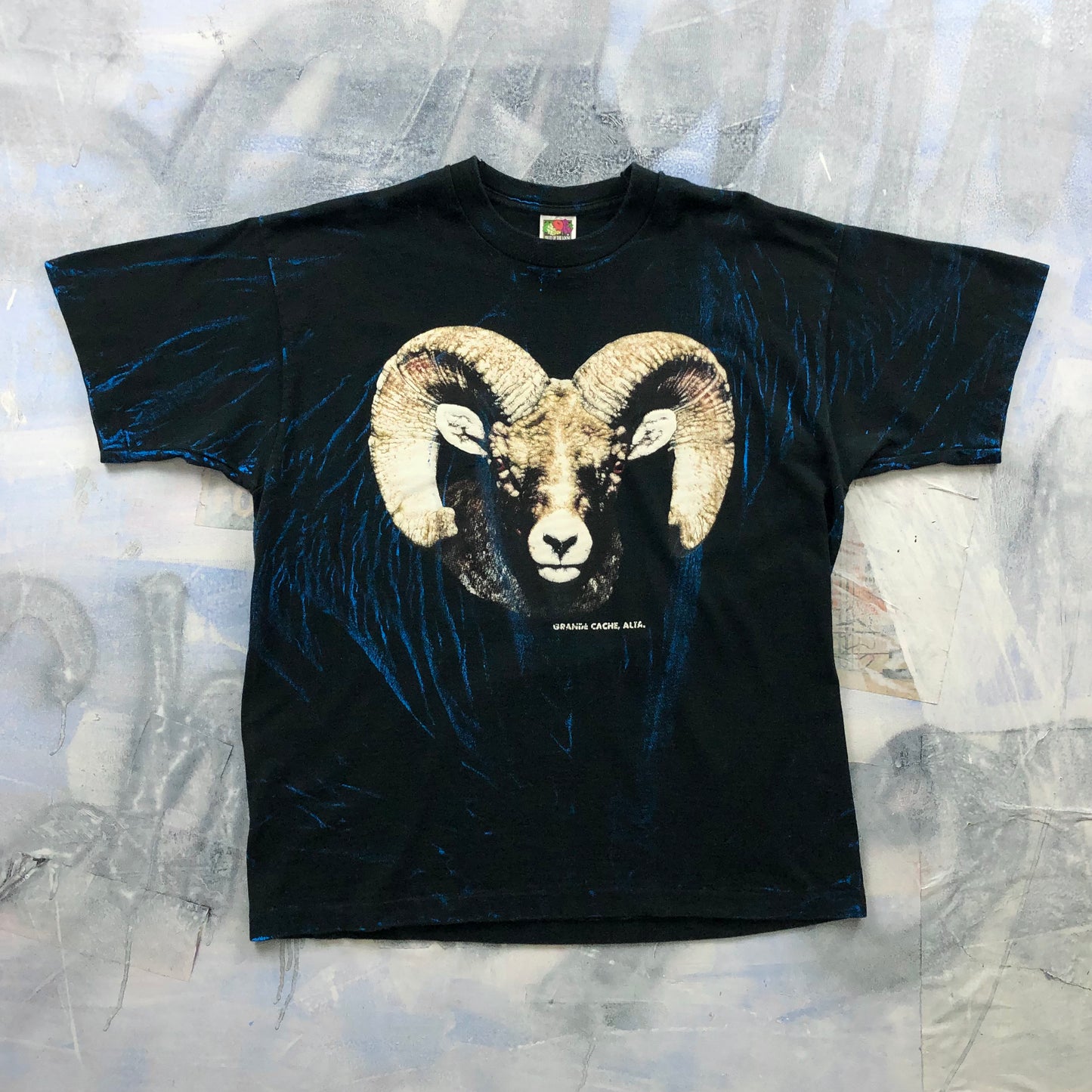 Vintage Sheep Ram Grande Cache Alta Nature T Shirt XL