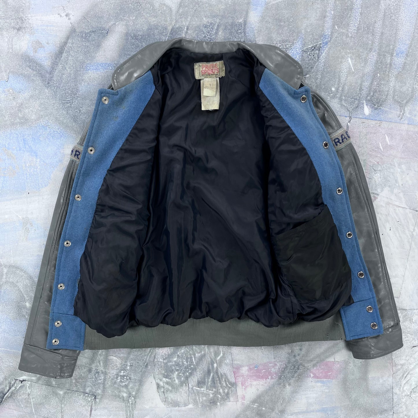 Vintage 80s Point Grey Highschool Letterman Button Jacket S