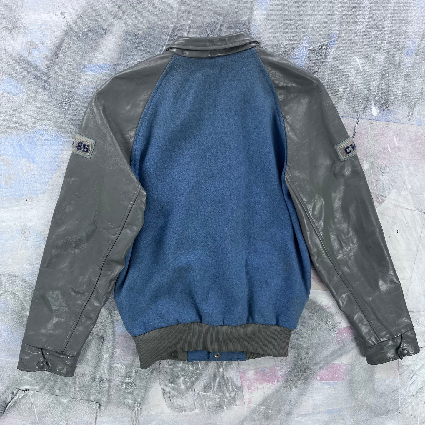 Vintage 80s Point Grey Highschool Letterman Button Jacket S