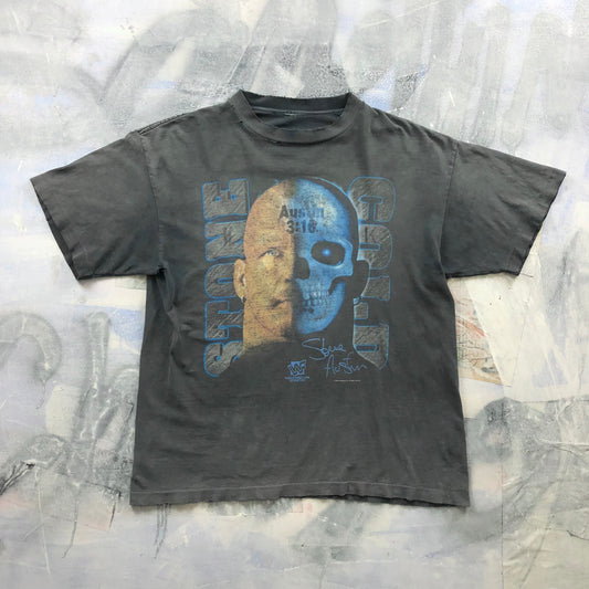 Vintage 90s WWF Stone Cold Steve Austin Skull Face T Shirt L