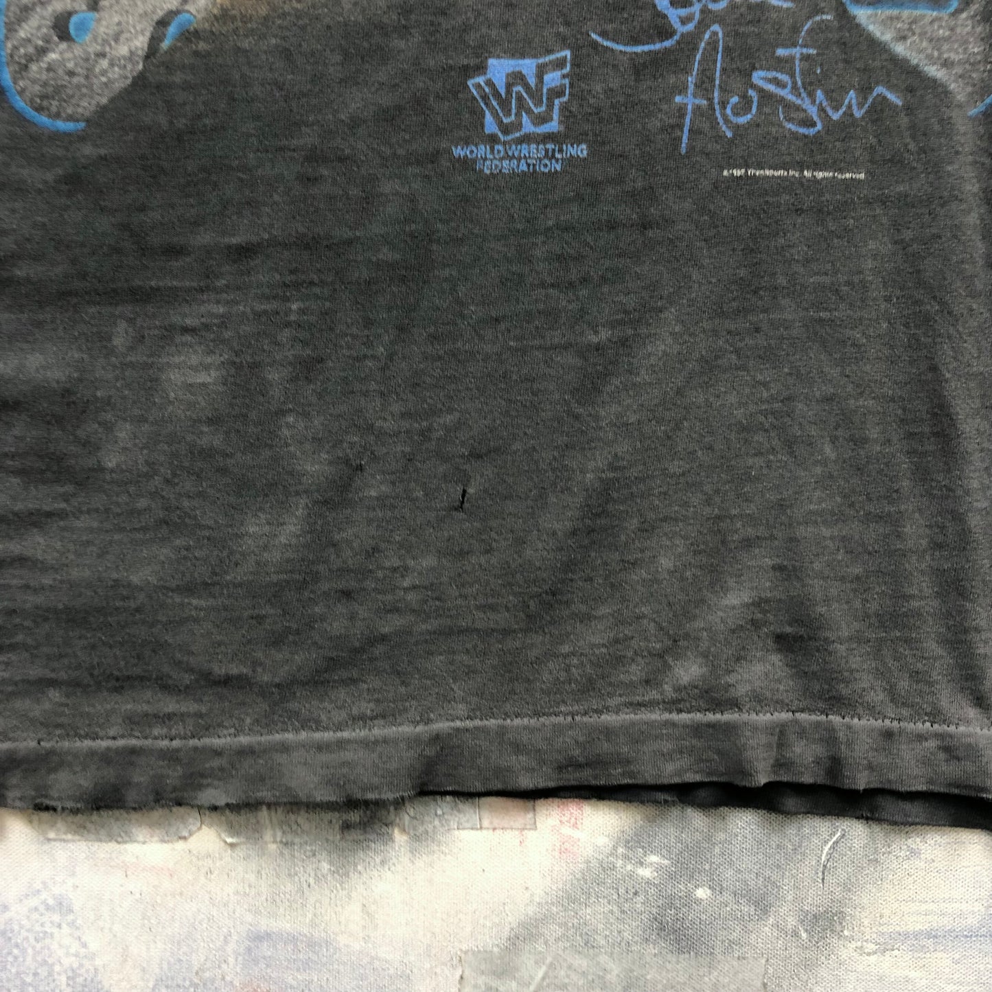 Vintage 90s WWF Stone Cold Steve Austin Skull Face T Shirt L