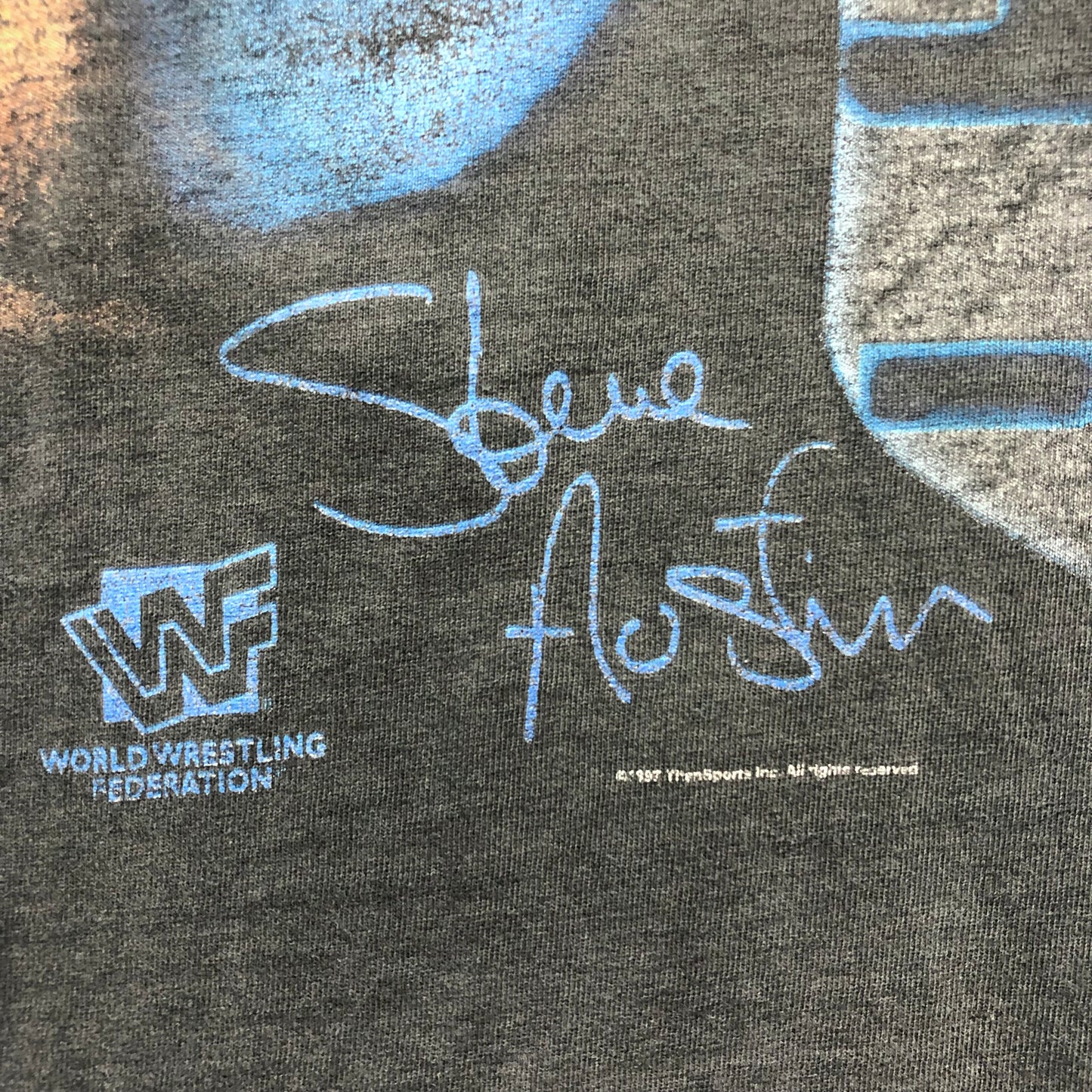 Vintage 90s WWF Stone Cold Steve Austin Skull Face T Shirt L