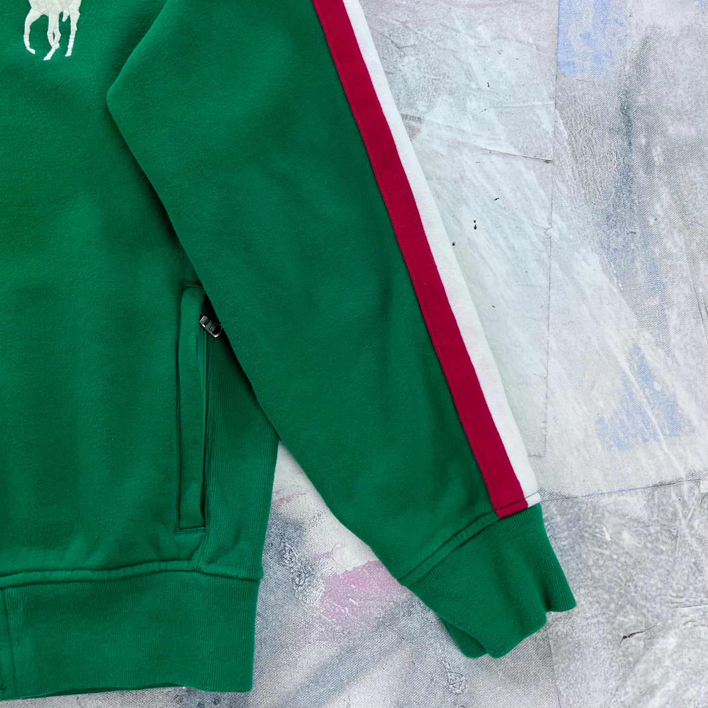 Polo Ralph Lauren Italy Track & Field Flags Big Pony Full Zip Sweatshirt M