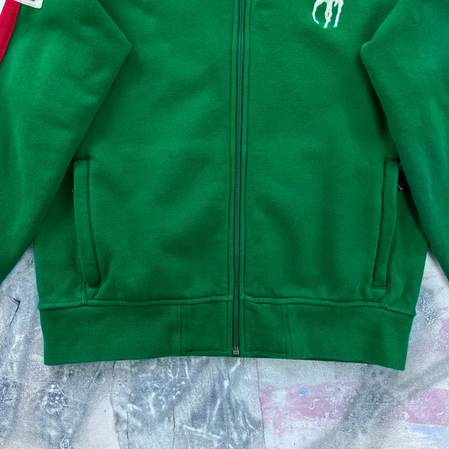 Polo Ralph Lauren Italy Track & Field Flags Big Pony Full Zip Sweatshirt M