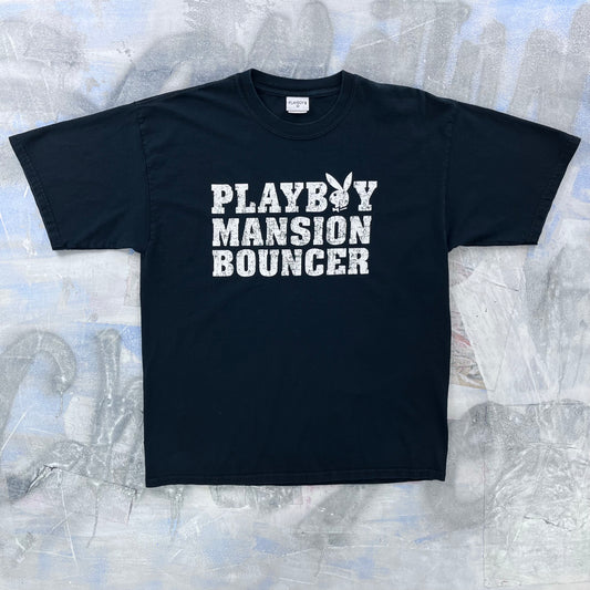 Vintage 90s USA Playboy Mansion Bouncer T Shirt XL