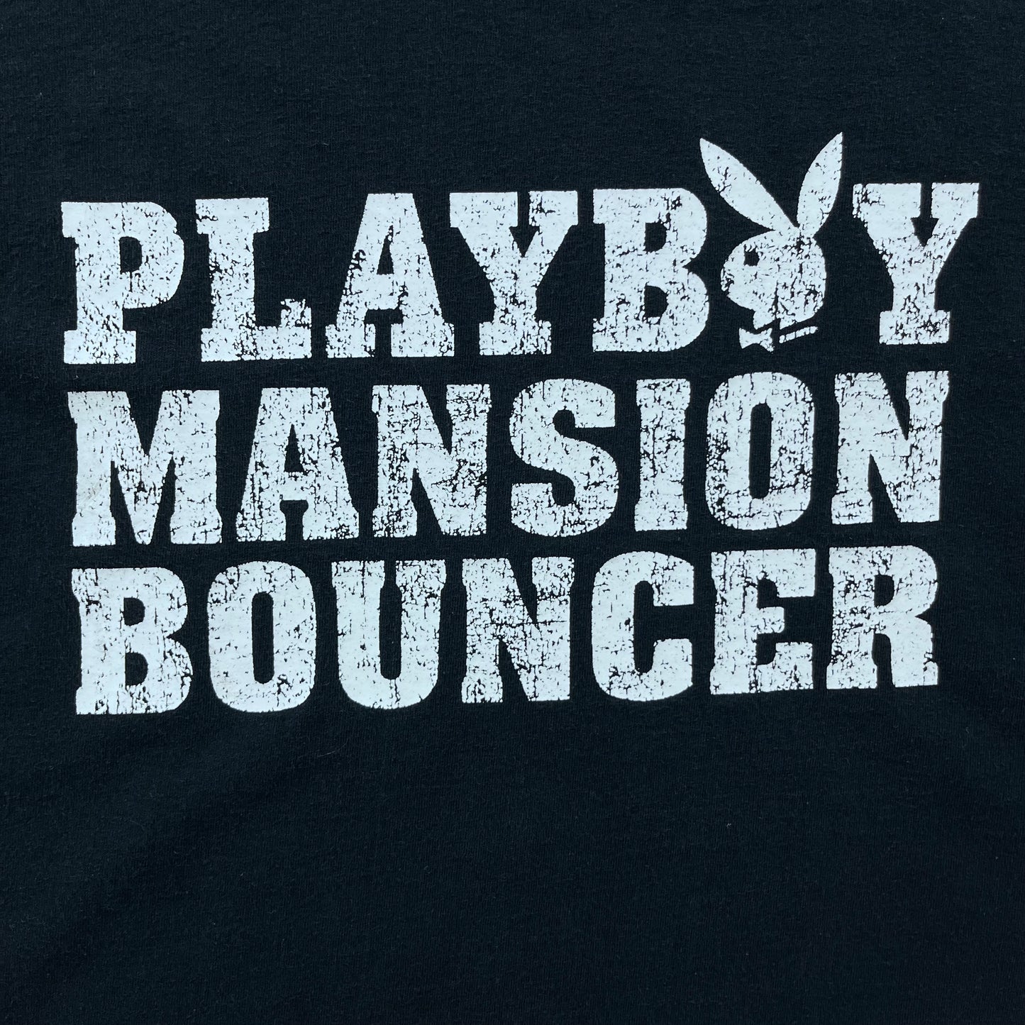 Vintage 90s USA Playboy Mansion Bouncer T Shirt XL