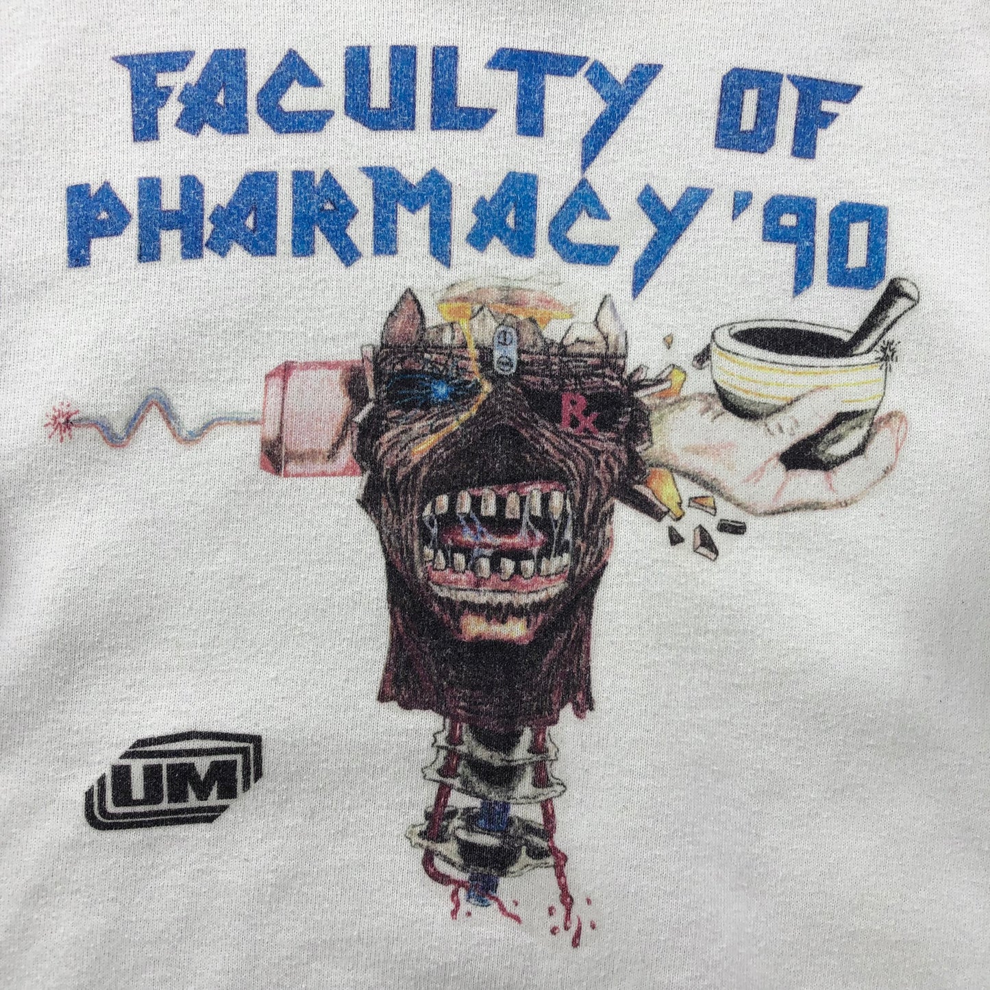 Vintage 90s Faculty Of Pharmacy Crewneck Sweatshirt L
