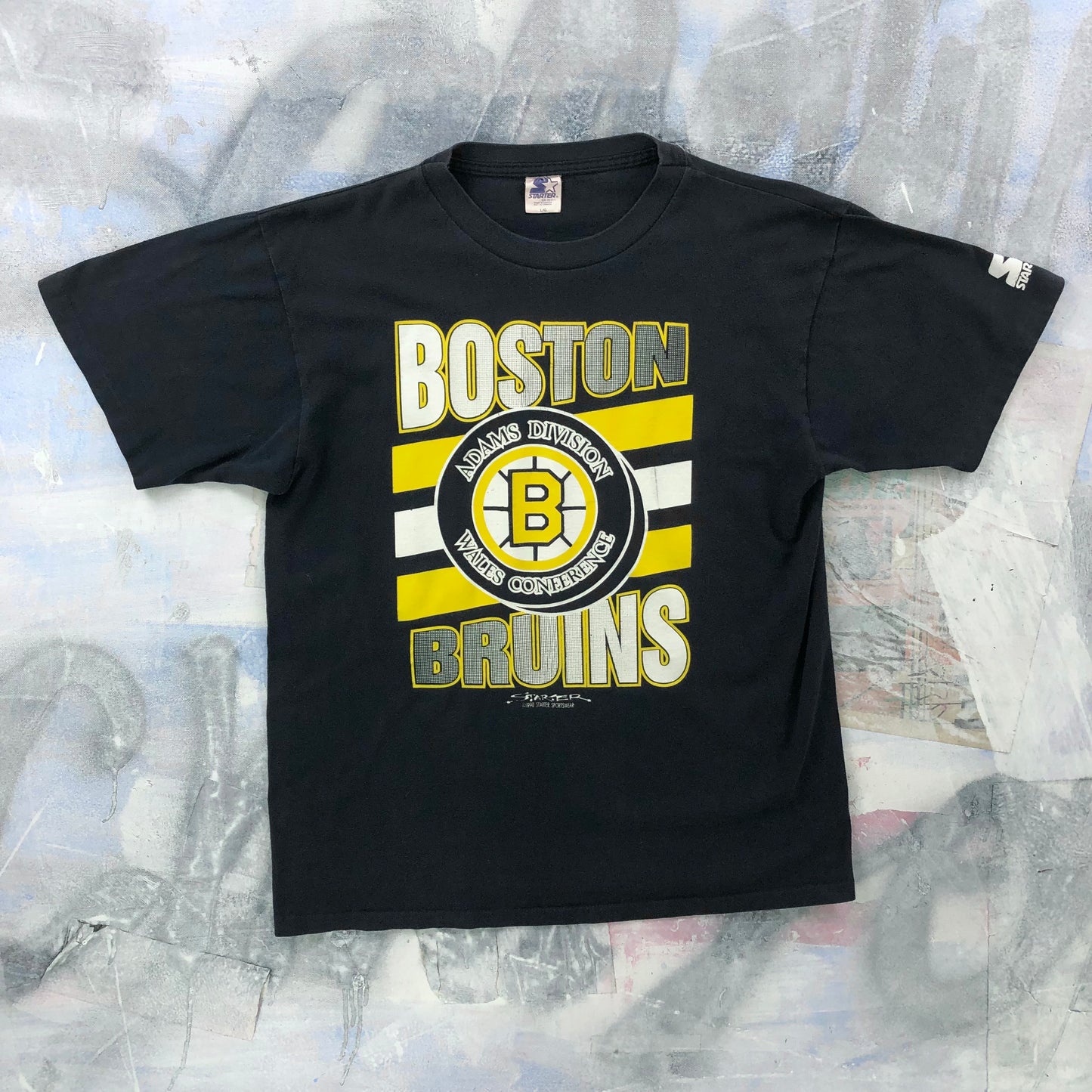 Vintage 90s Starter NHL Boston Bruins Single Stitch T Shirt L