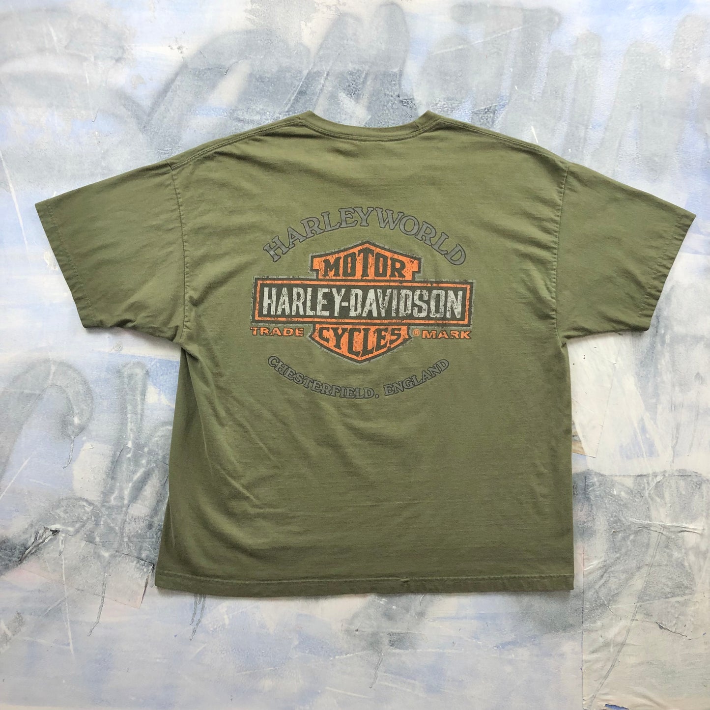 Harley Davidson Motorcycles Chesterfield England Ride Tough T Shirt XXL