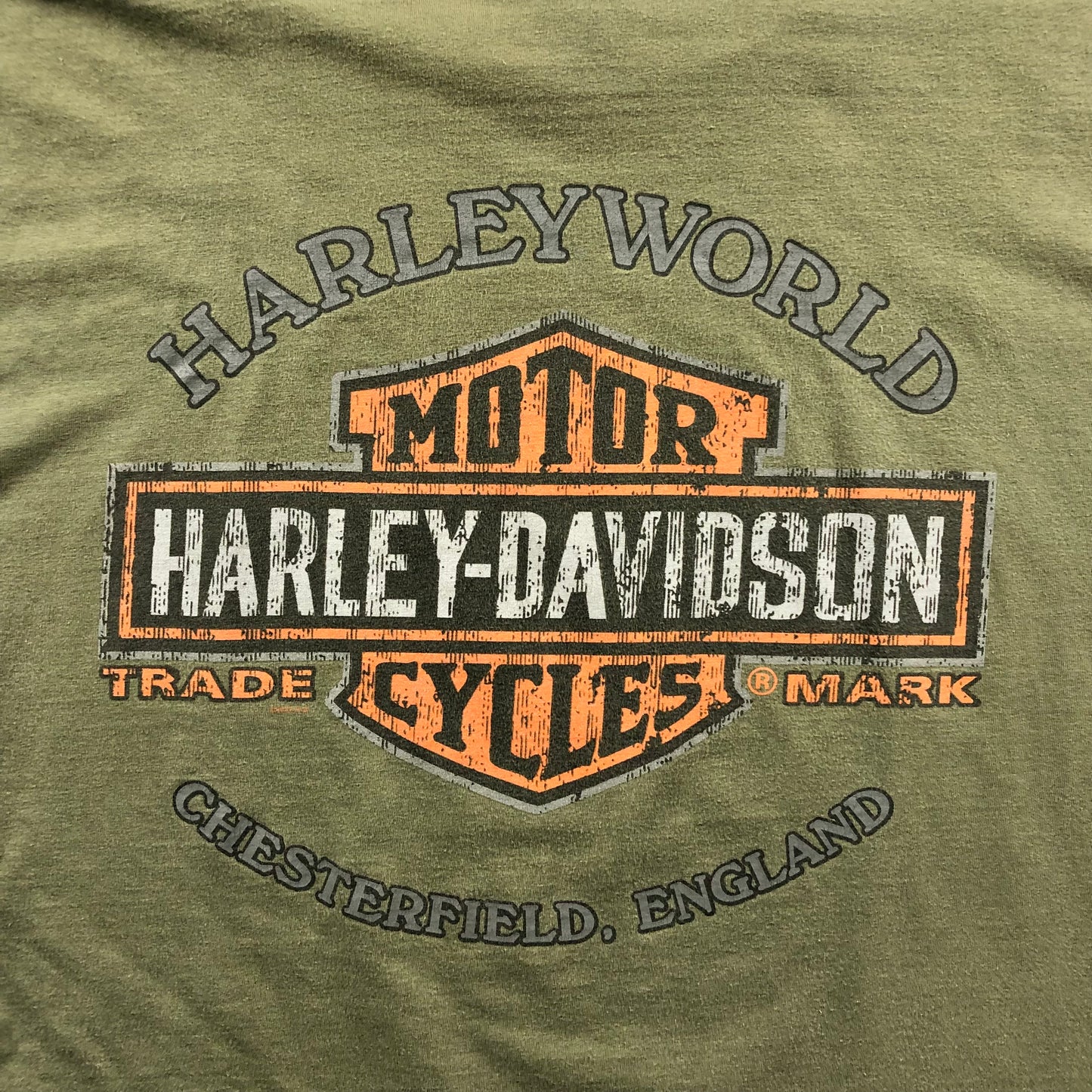 Harley Davidson Motorcycles Chesterfield England Ride Tough T Shirt XXL