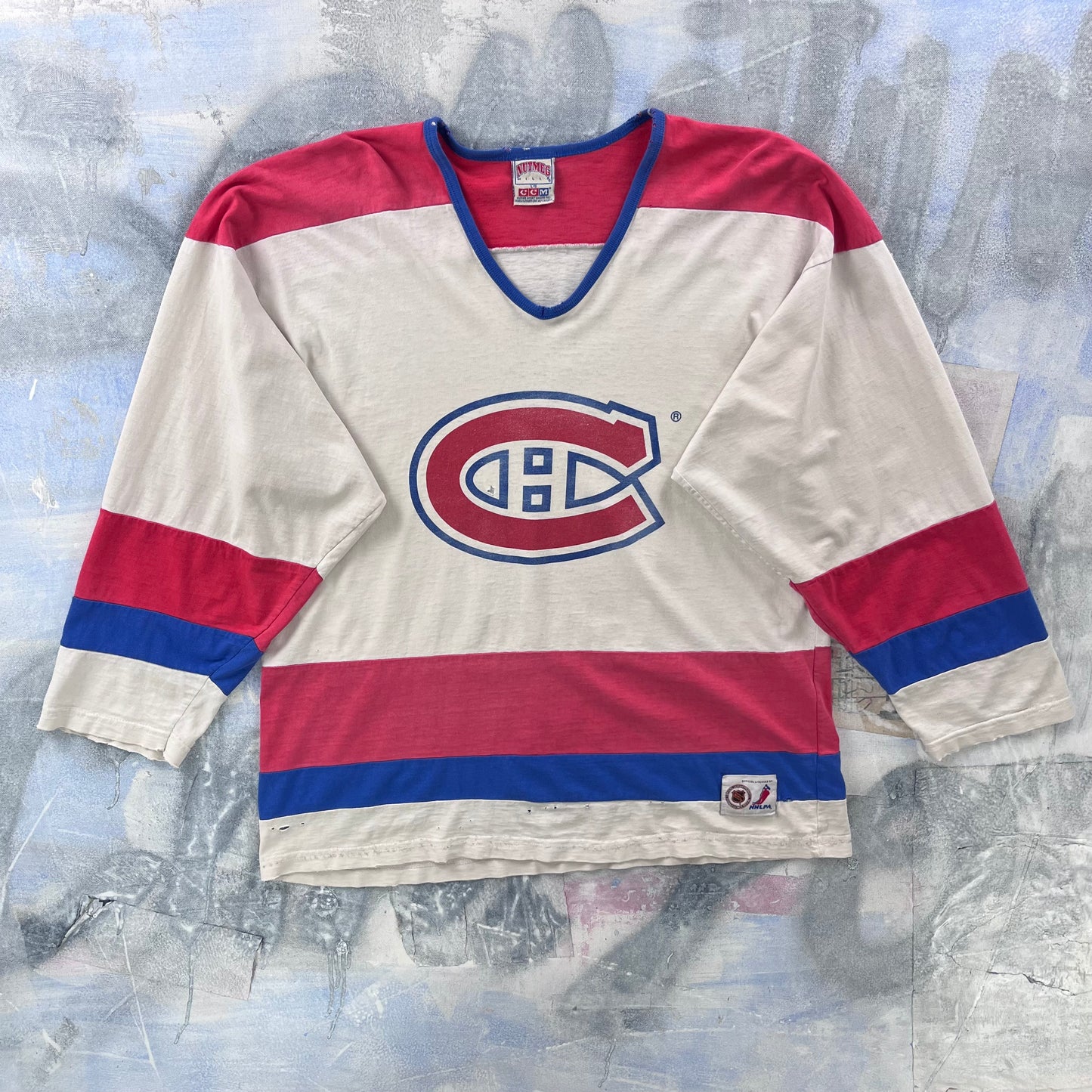 Vintage 90s USA NHL Montreal Canadiens Kirk Muller Long Sleeve Shirt L