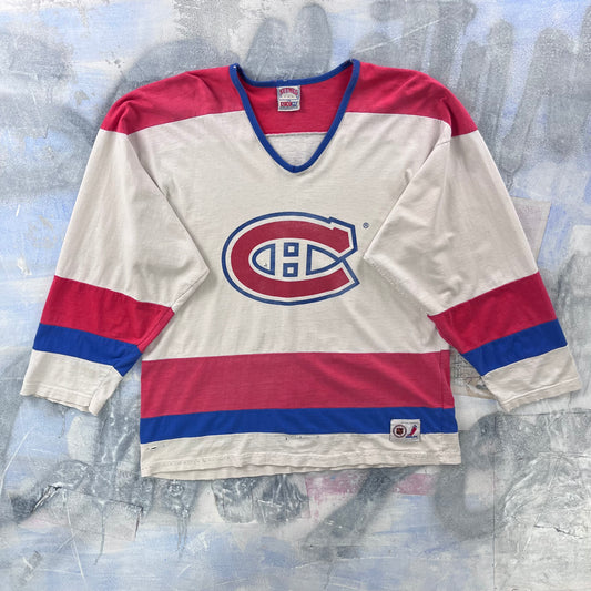 Vintage 90s USA NHL Montreal Canadiens Kirk Muller Long Sleeve Shirt L