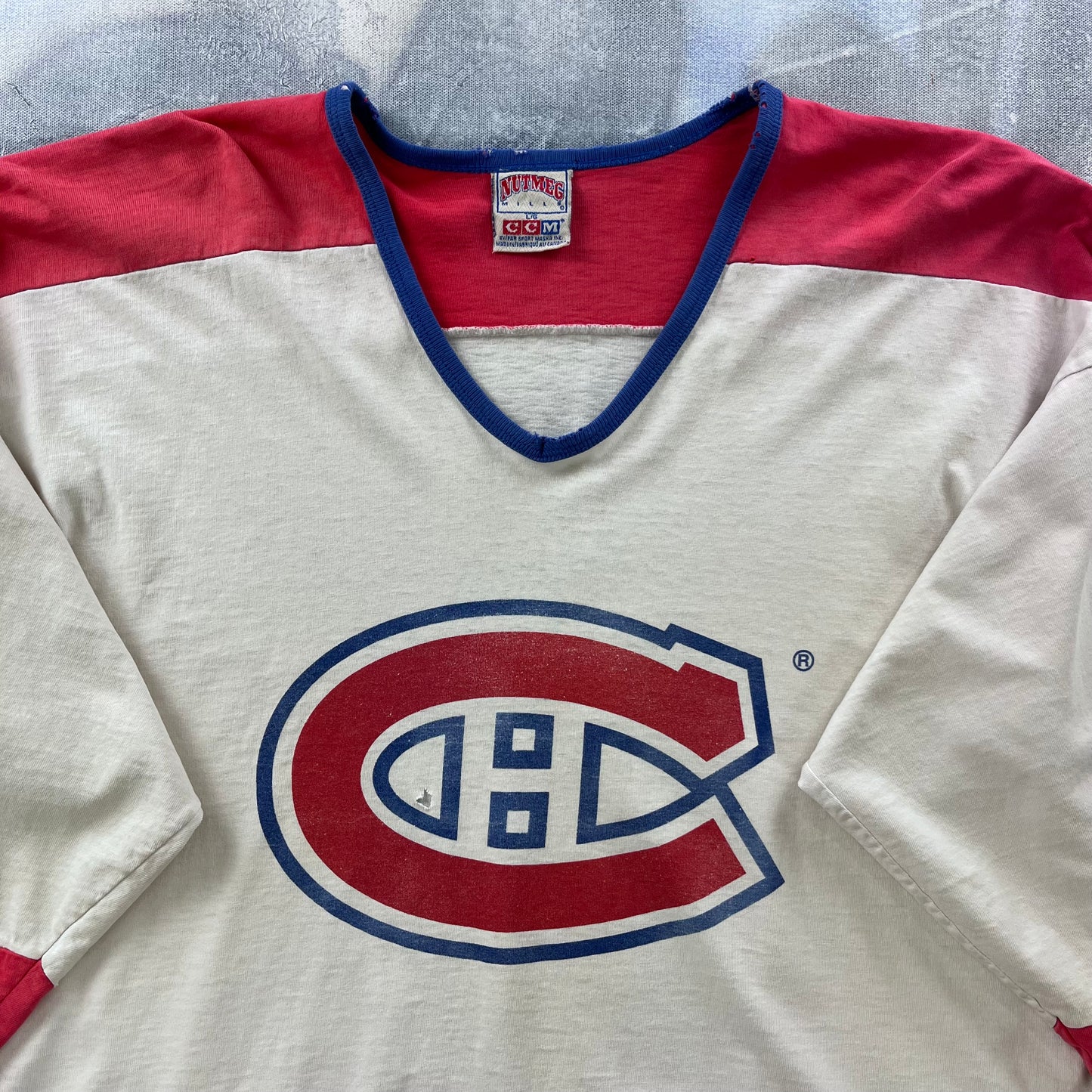 Vintage 90s USA NHL Montreal Canadiens Kirk Muller Long Sleeve Shirt L