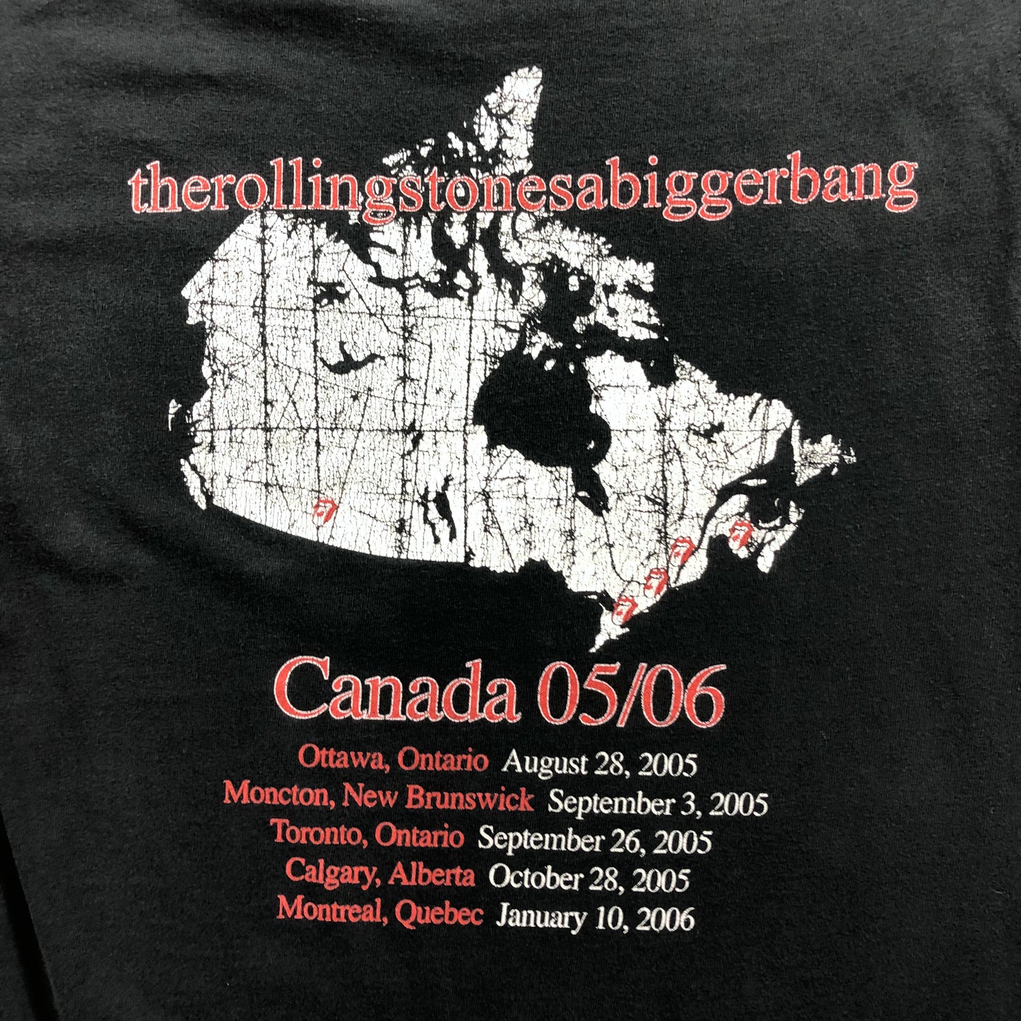 Vintage The Rolling Stones 05/06 Canadian Rock Tour T Shirt S