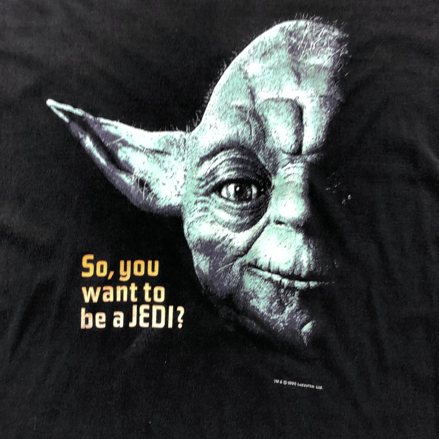 Vintage 90s Yoda So You Want To Be A Jedi T Shirt XL