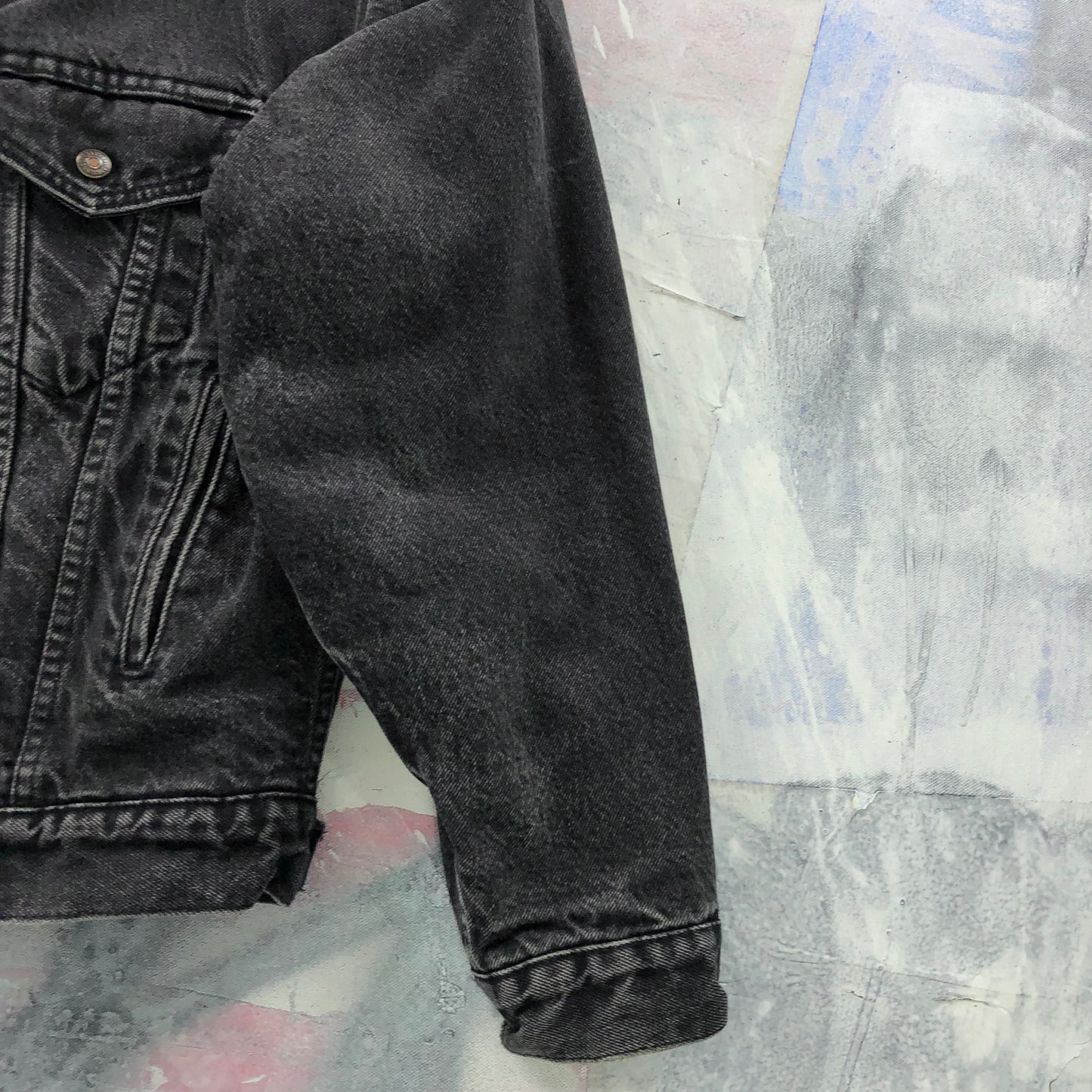 Vintage 80s Levis Sherpa Lined Denim Button Jacket M