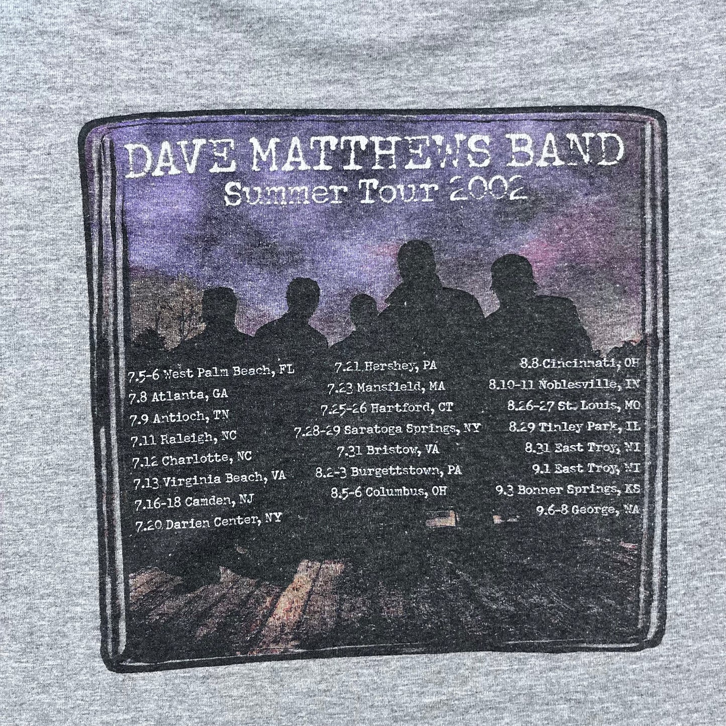 Vintage USA Dave Matthews Band 2002 Tour T Shirt L