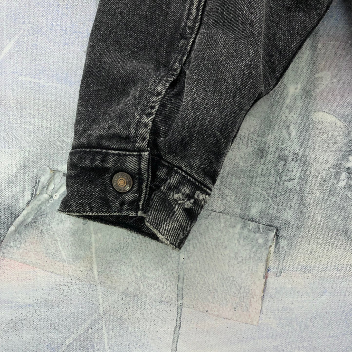 Vintage 80s Levis Sherpa Lined Denim Button Jacket M