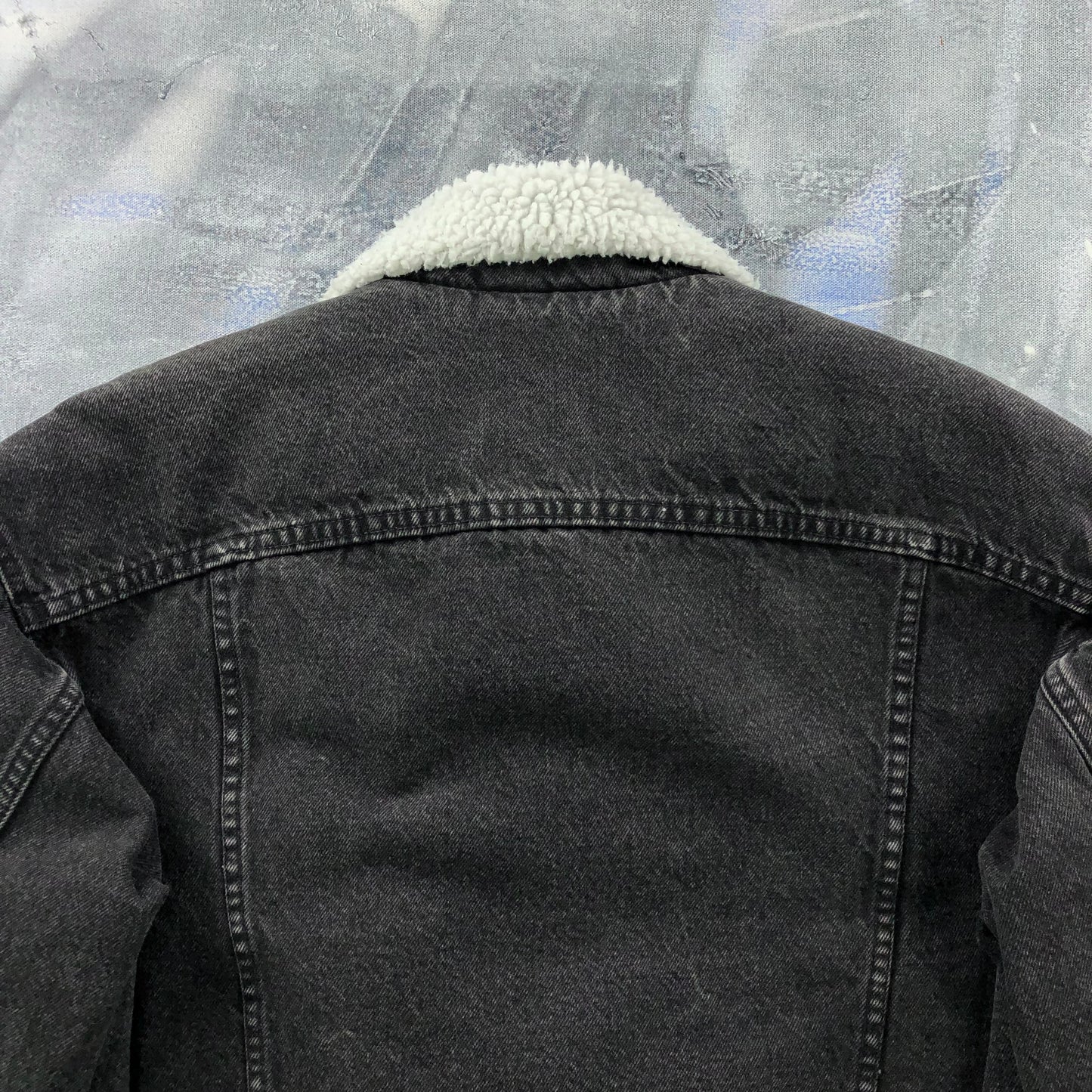 Vintage 80s Levis Sherpa Lined Denim Button Jacket M