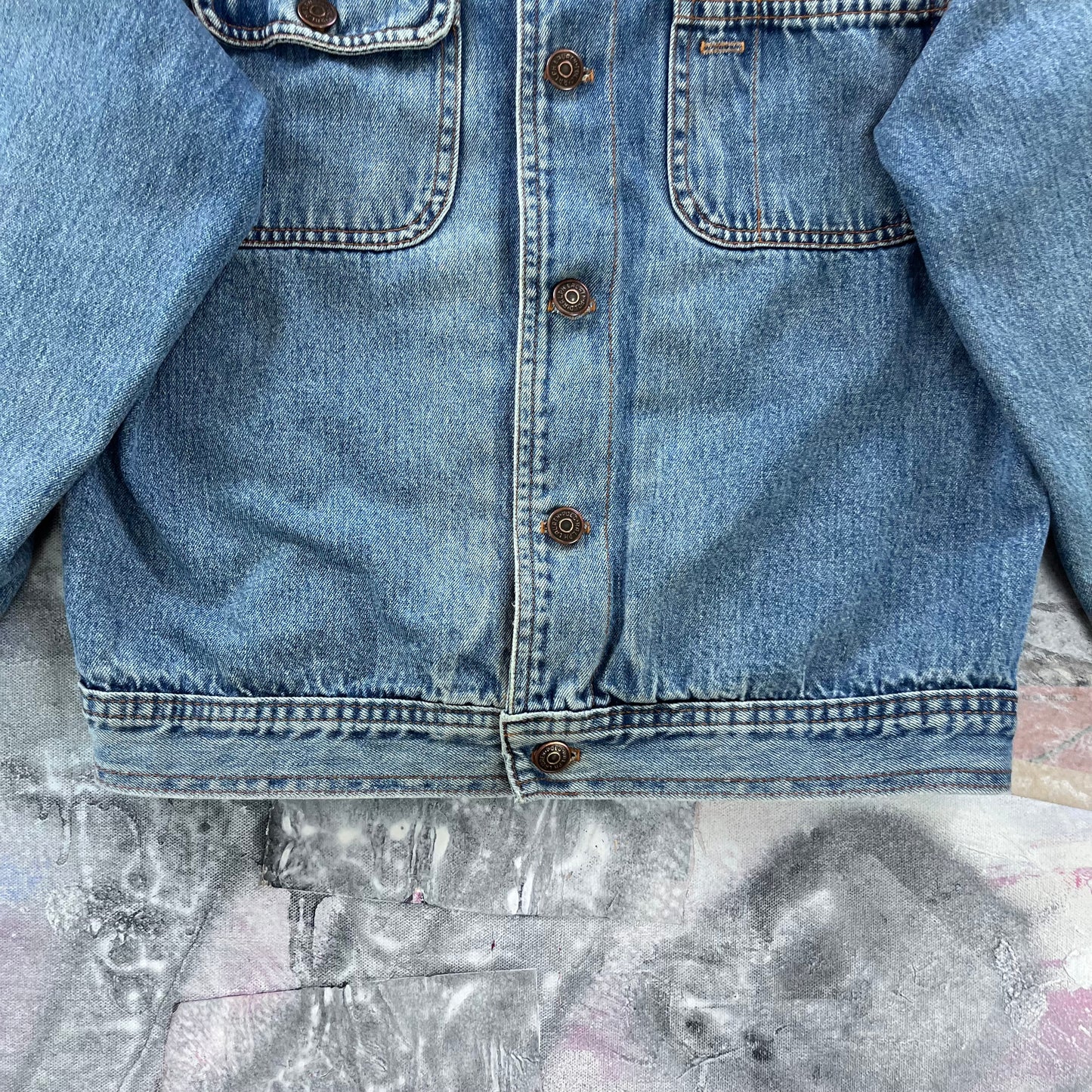 Vintage Polo Ralph Lauren Blanket Lined Denim Button Jacket M (Womens)
