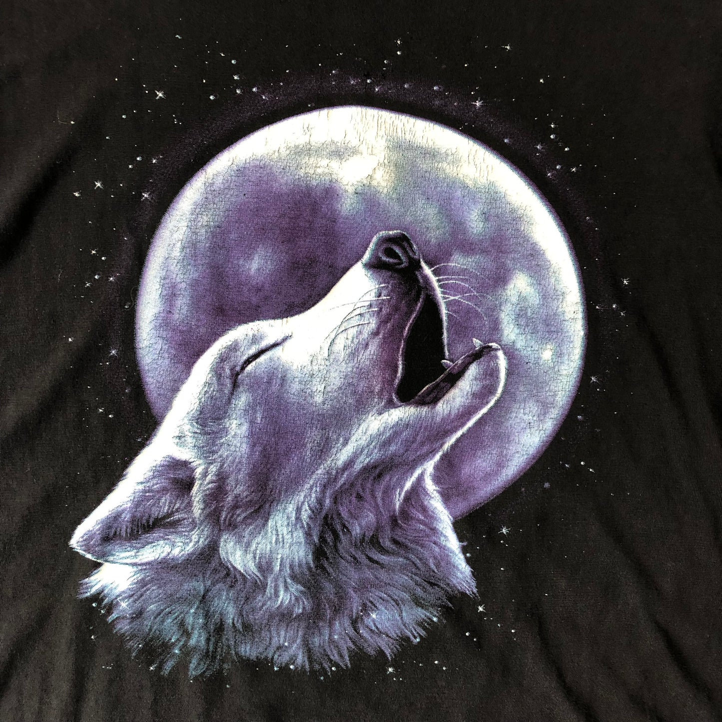 Vintage Y2K Metal Heaven Howling Lone Wolf Enjoy A Legend T Shirt XL