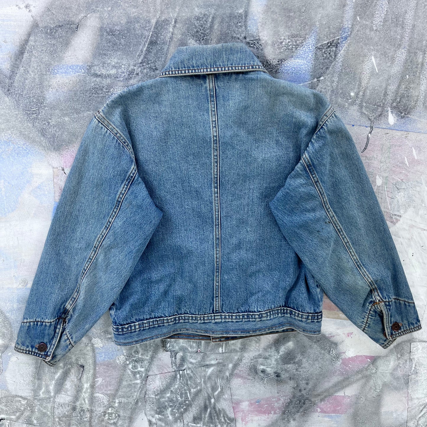 Vintage Polo Ralph Lauren Blanket Lined Denim Button Jacket M (Womens)
