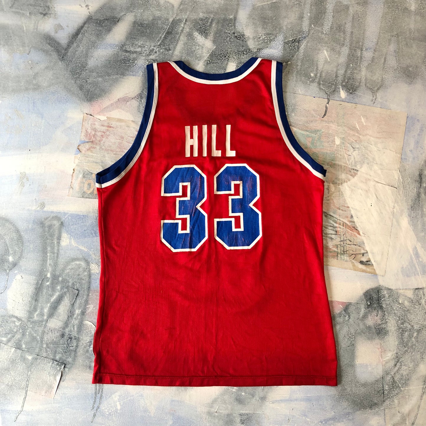 Champion NBA Detroit Pistons Grant Hill 33 Jersey M