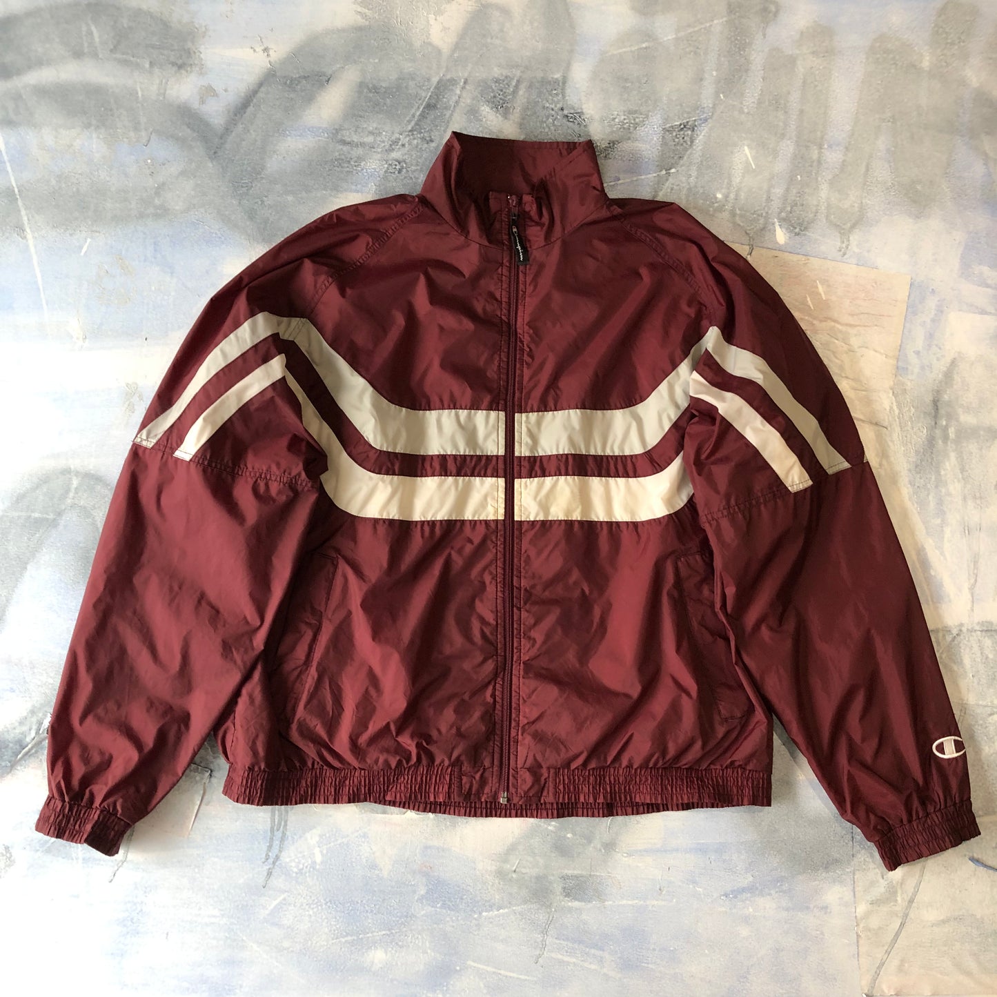 Champion Retro Windbreaker Zip Jacket XL