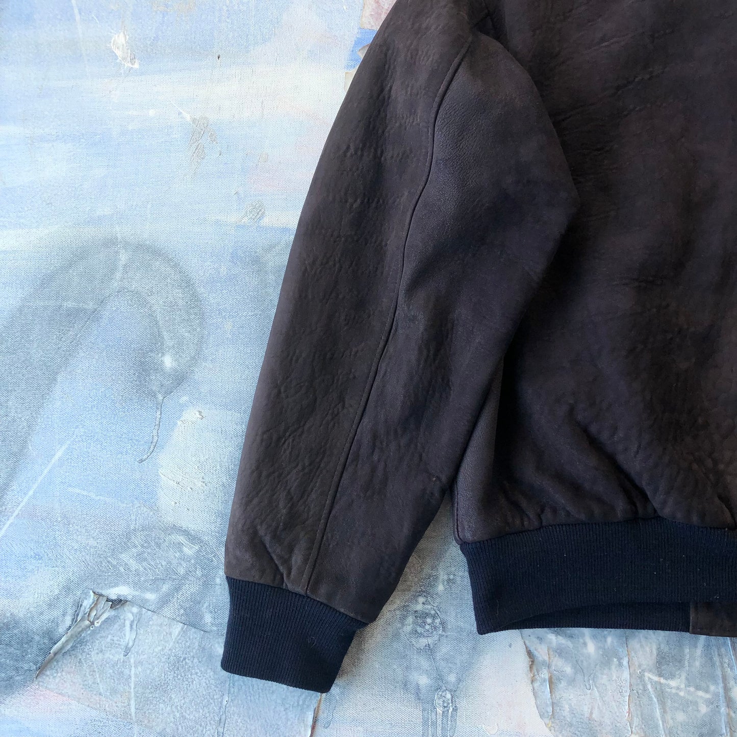 Vintage USA L.L Bean Plaid Lined Suede Leather Bomber Zip Jacket M