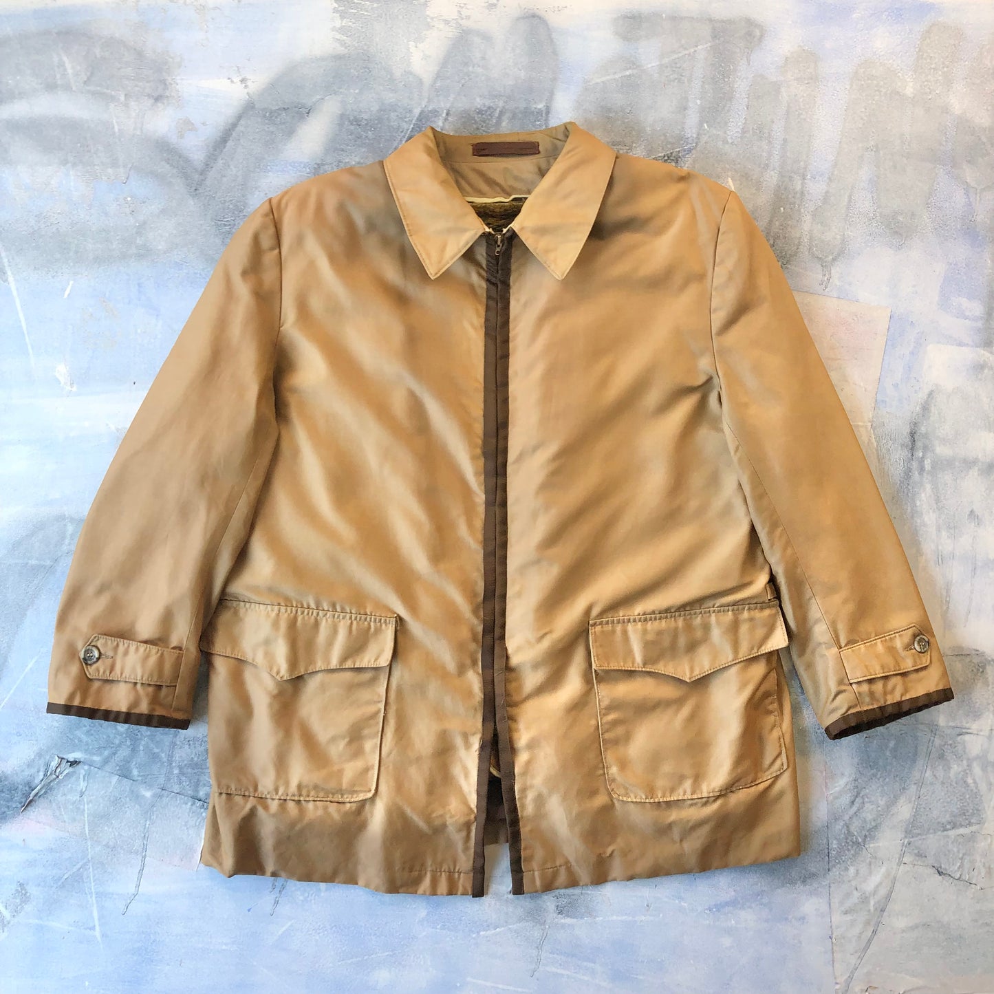 Vintage 60s Croydon Fur Lined Barn Zip Jacket XL