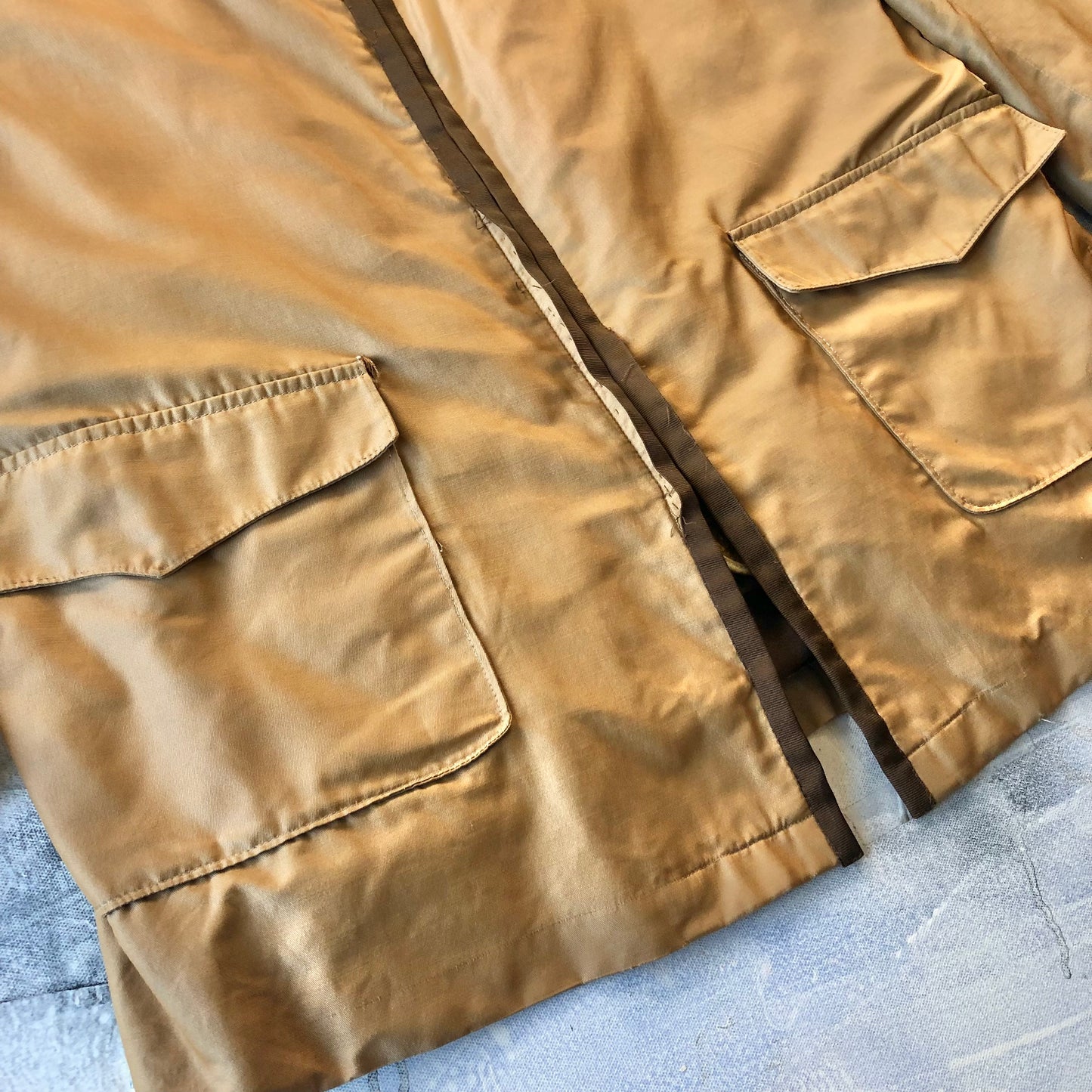 Vintage 60s Croydon Fur Lined Barn Zip Jacket XL