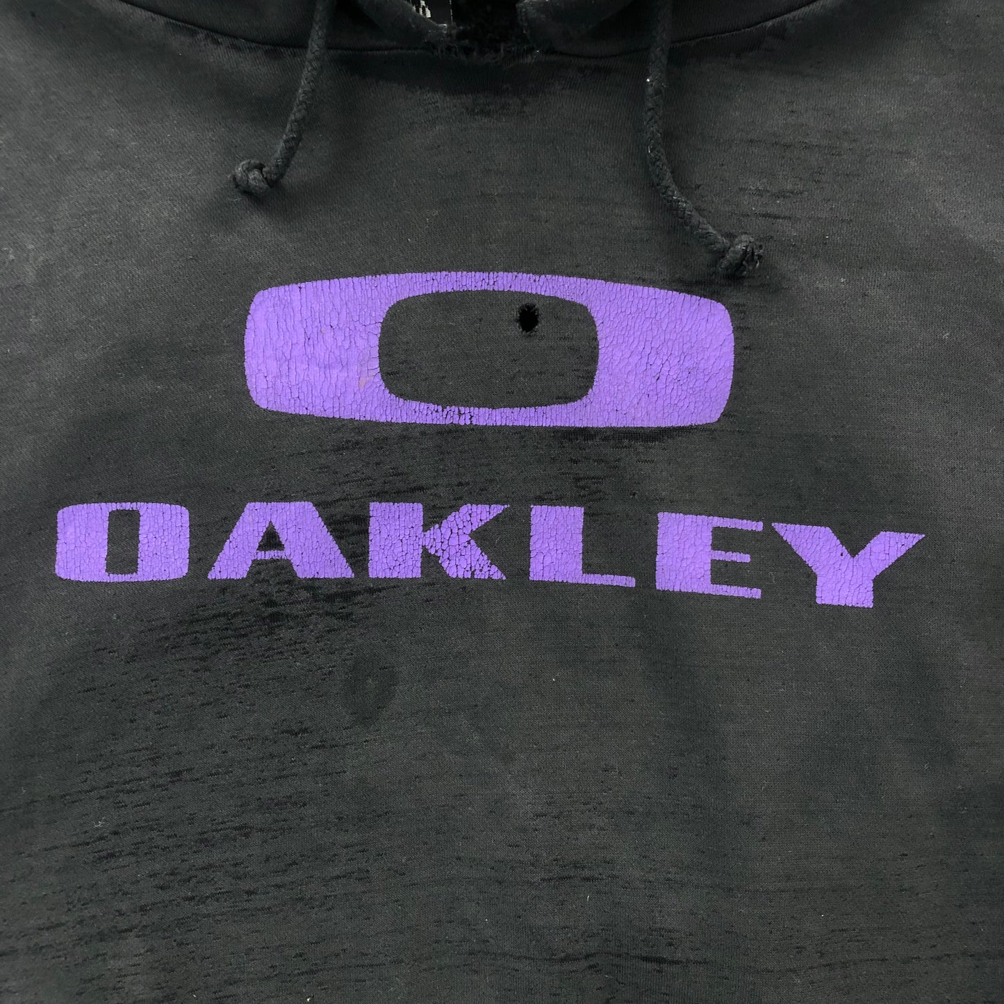 Vintage Oakley Distressed Pullover Hoodie Sweatshirt XL