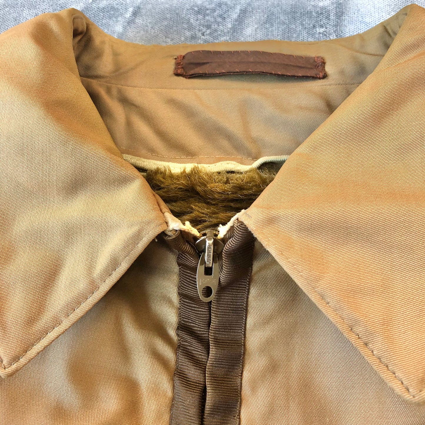 Vintage 60s Croydon Fur Lined Barn Zip Jacket XL