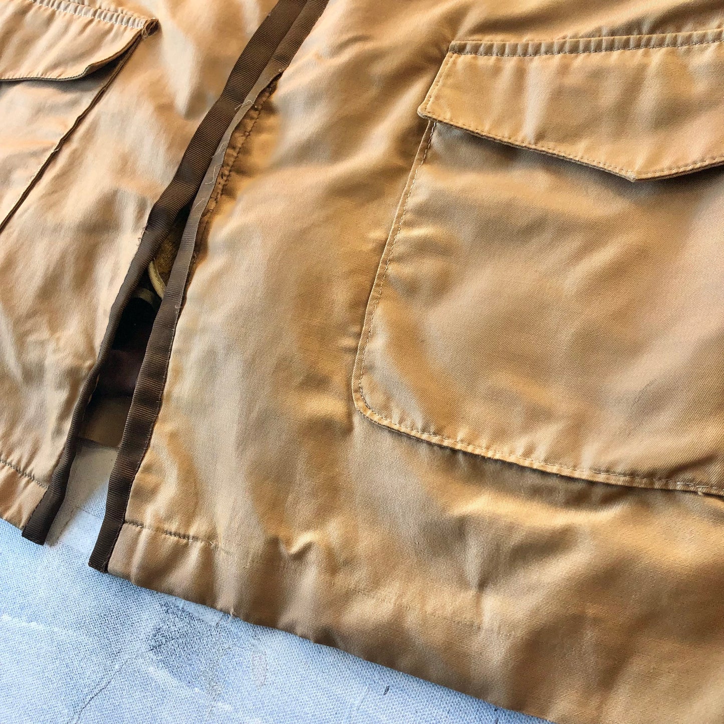 Vintage 60s Croydon Fur Lined Barn Zip Jacket XL