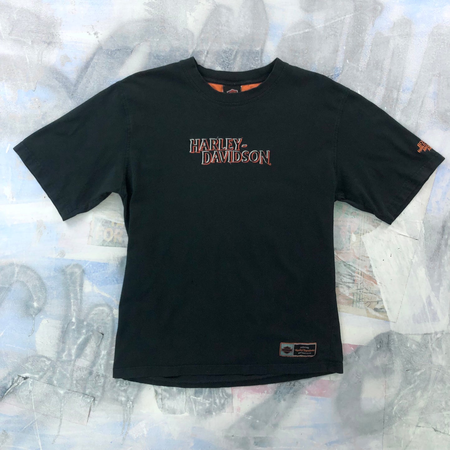 Vintage Harley Davidson Motorcycles Embroided Anchorage Alaska T Shirt L