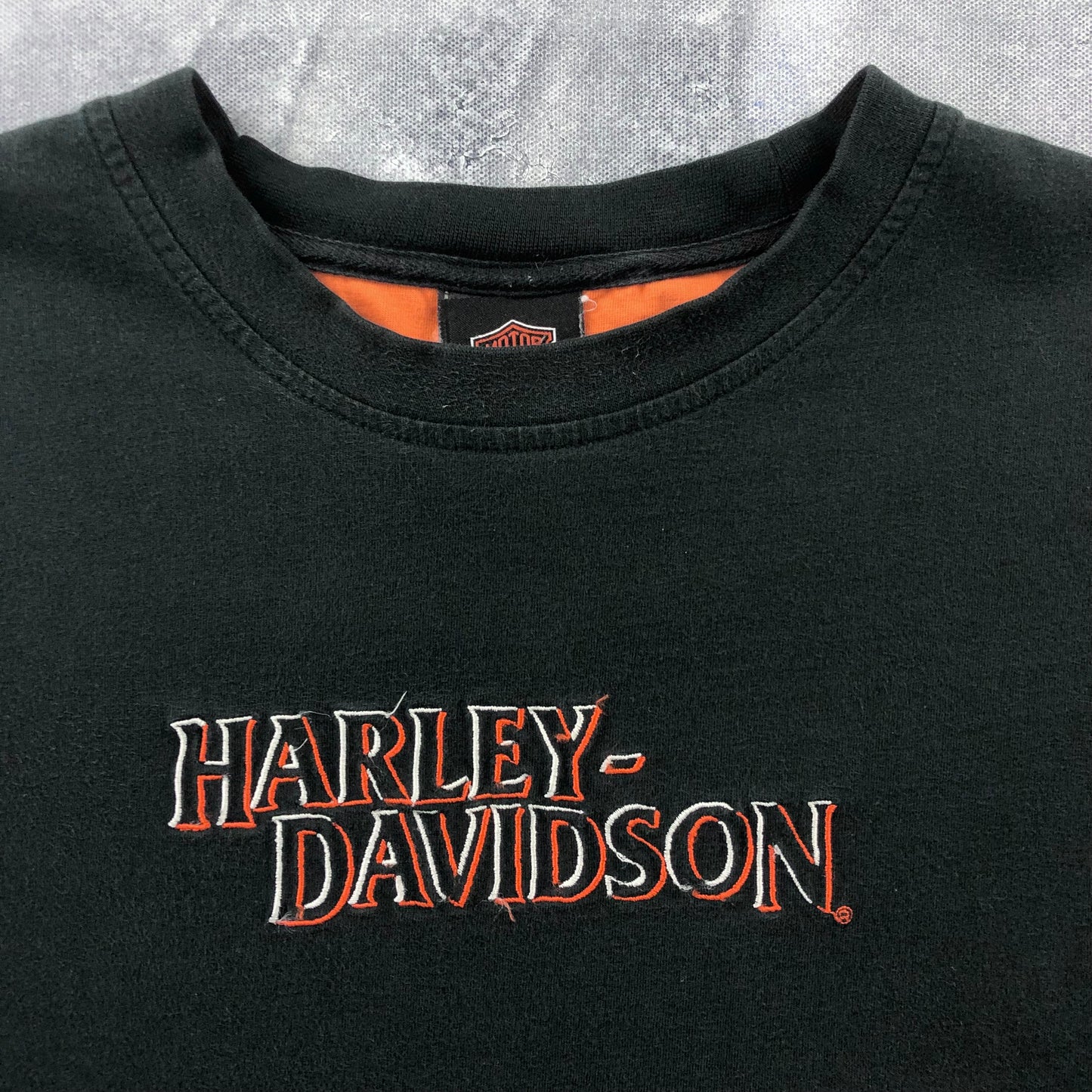Vintage Harley Davidson Motorcycles Embroided Anchorage Alaska T Shirt L