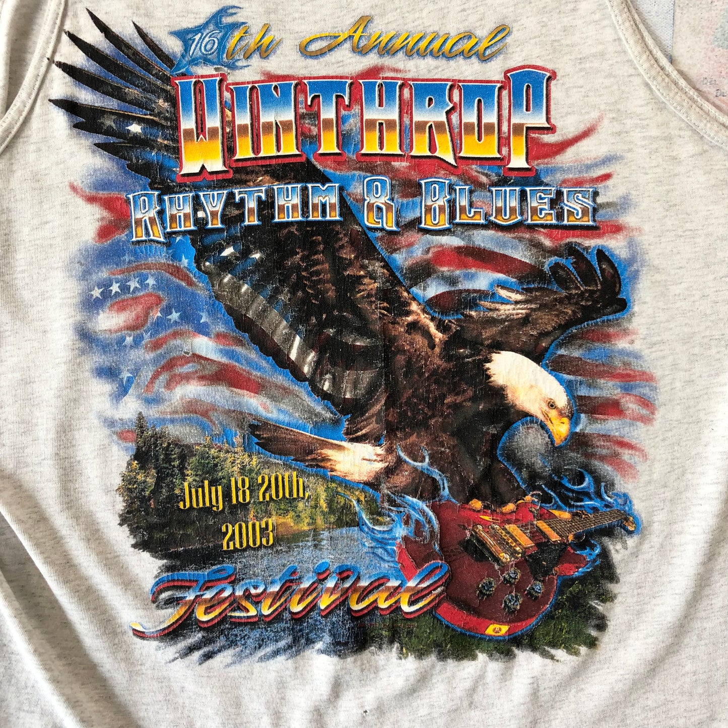 Vintage 16th Annual Winthrop Rhythm & Blues Festival Tank Top L