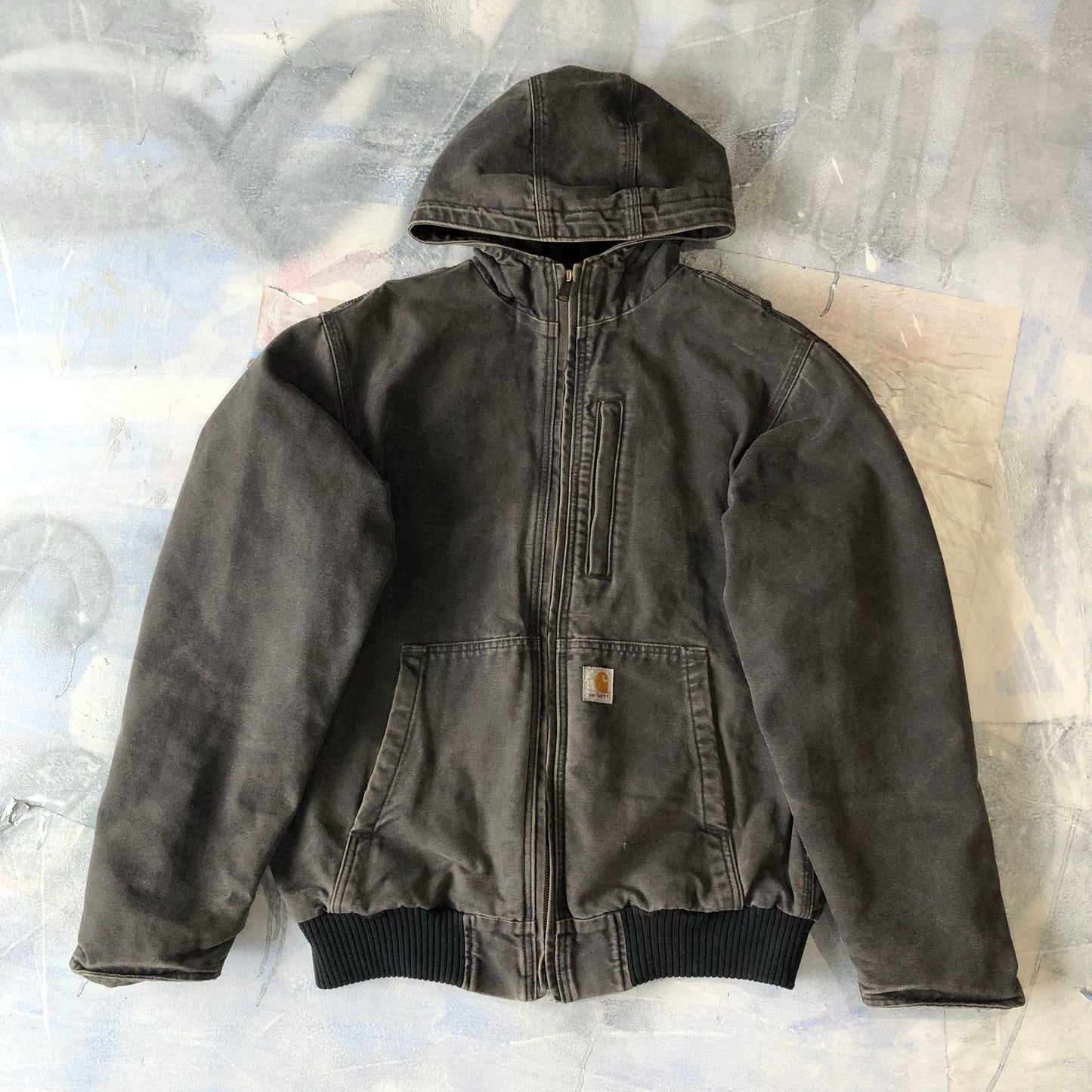 Carhartt J130 Retro Zip Hooded Workwear Jacket M