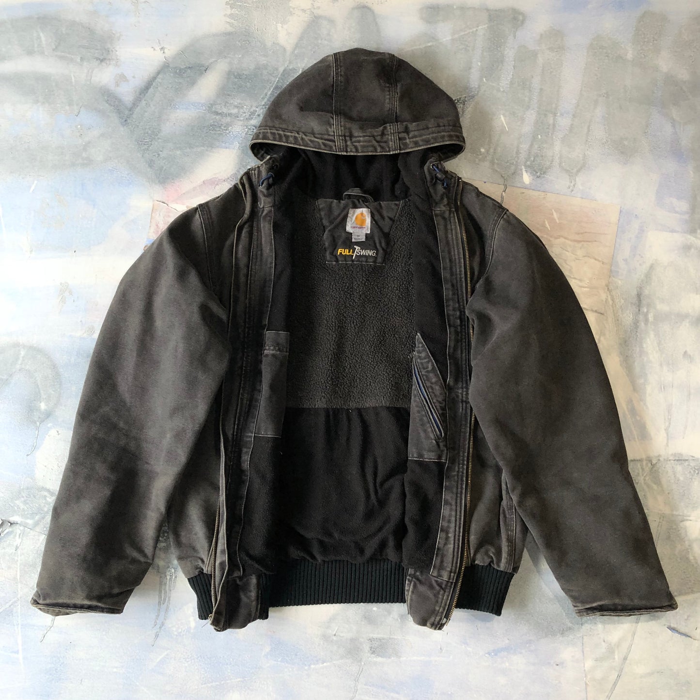 Carhartt J130 Retro Zip Hooded Workwear Jacket M