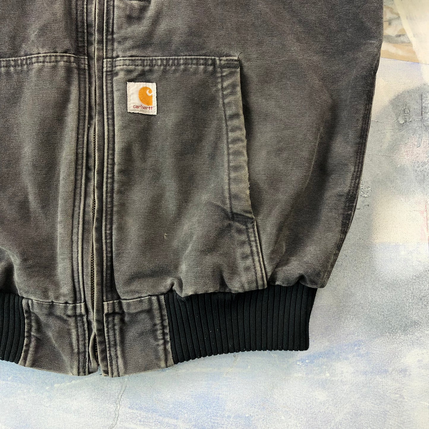 Carhartt J130 Retro Zip Hooded Workwear Jacket M