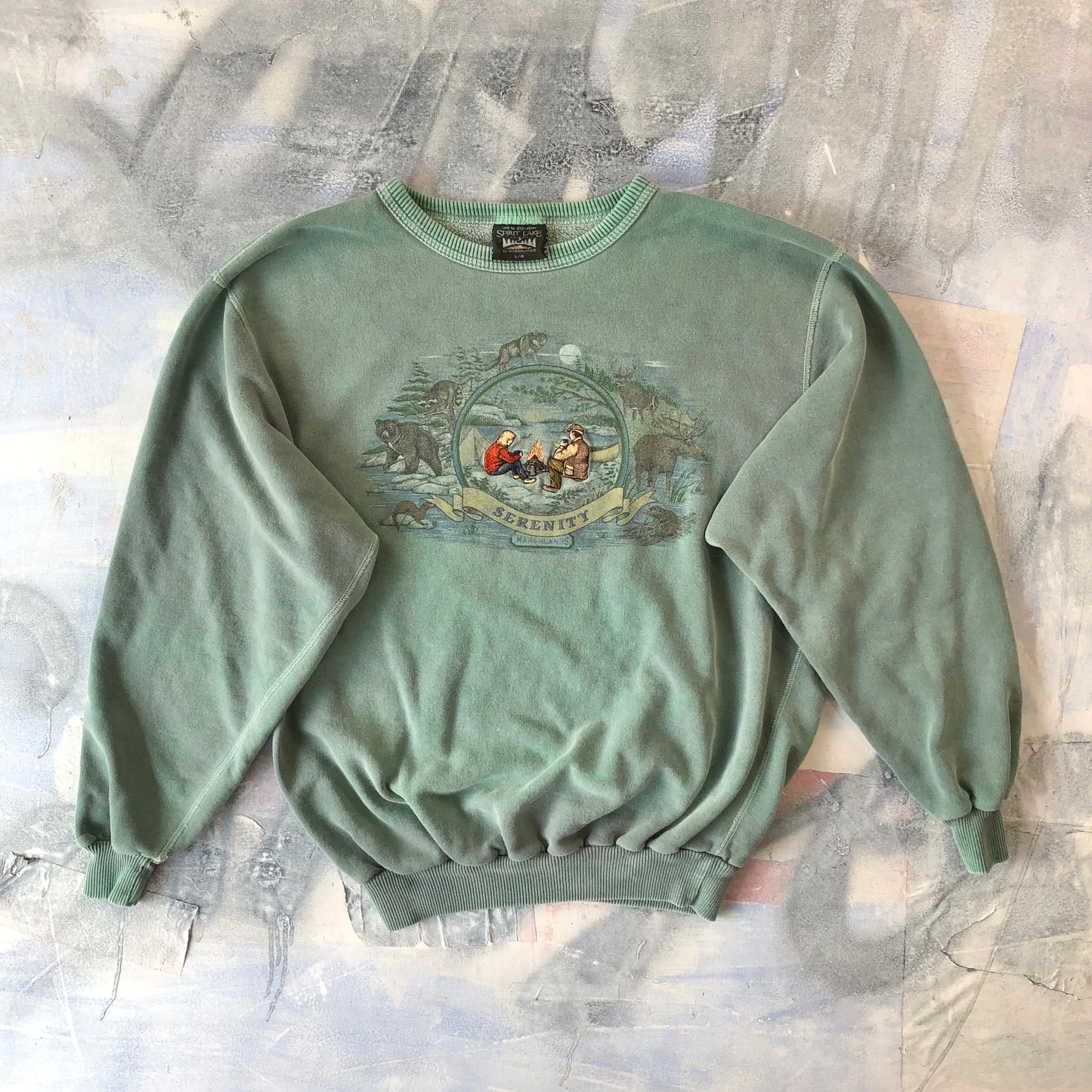 Vintage Marshalands Serenity Embroided Crewneck Sweatshirt L